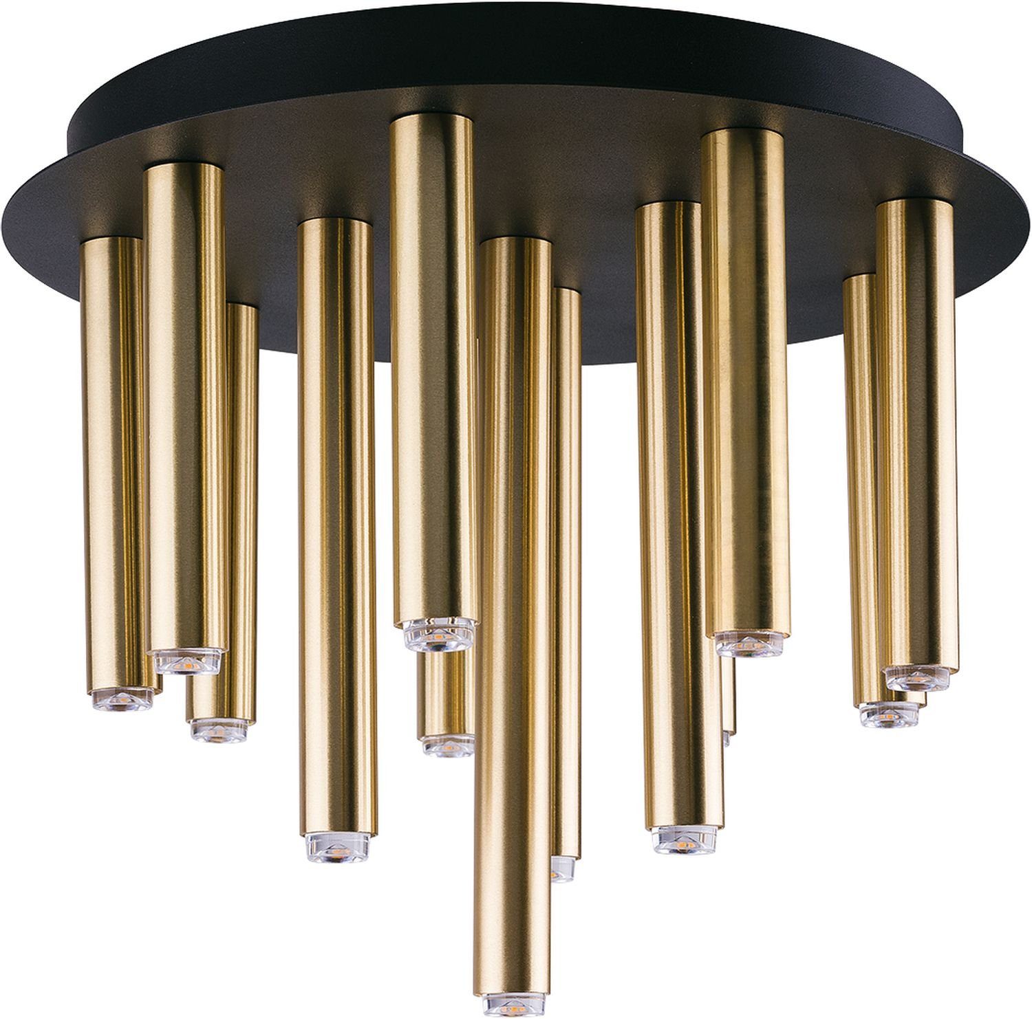 Licht-Erlebnisse Deckenleuchte BRASS, ohne Leuchtmittel, Deckenlampe Echt-Messing elegant G9 Loft Design Flur