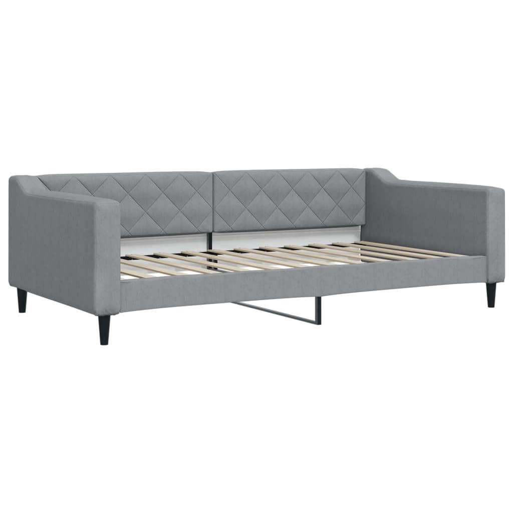 vidaXL Daybed, Tagesbett Hellgrau 100x200 cm Stoff