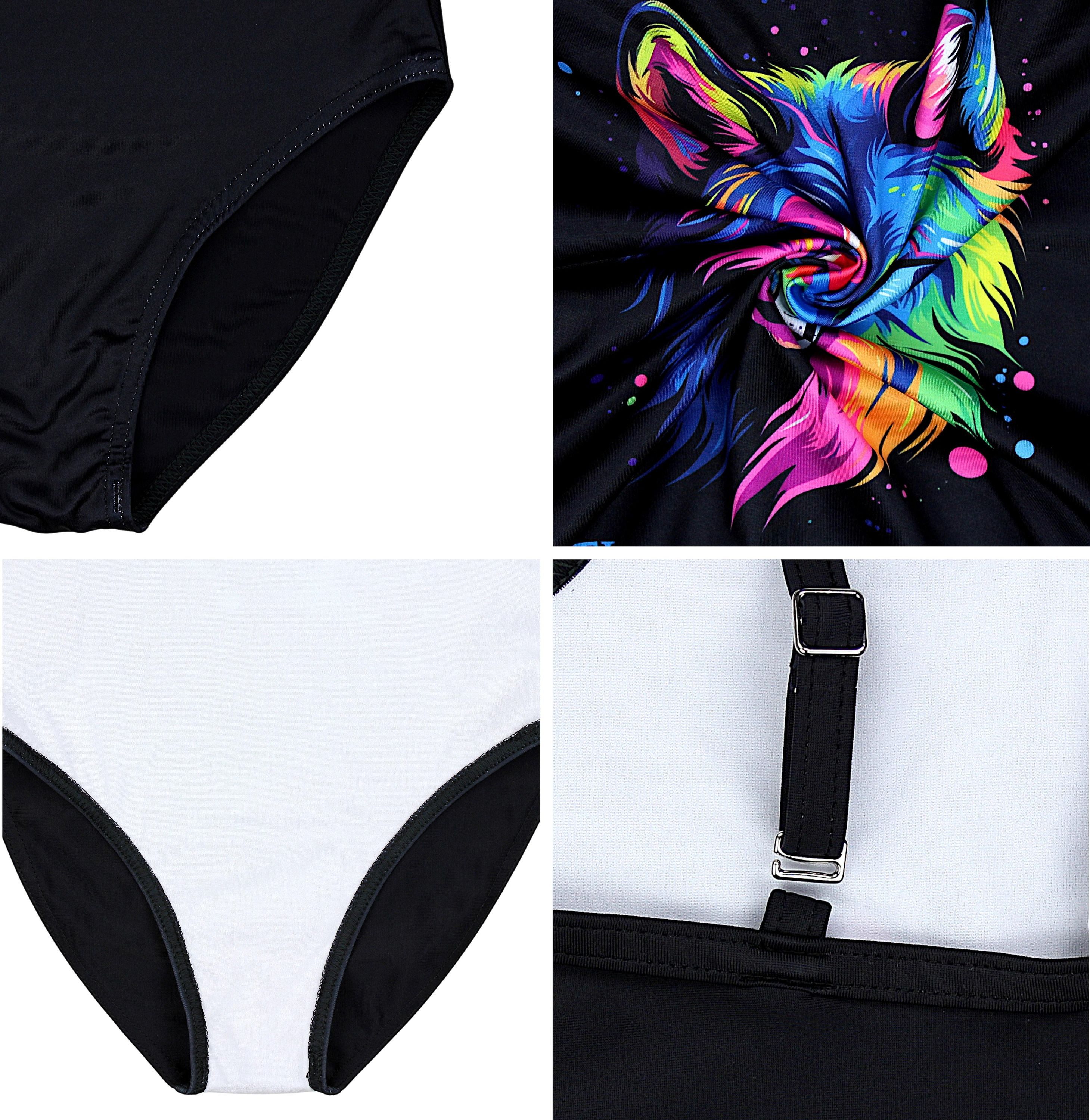 Aquarti Badeanzug Aquarti Mädchen Badeanzug mit Spaghettiträgern Streifen