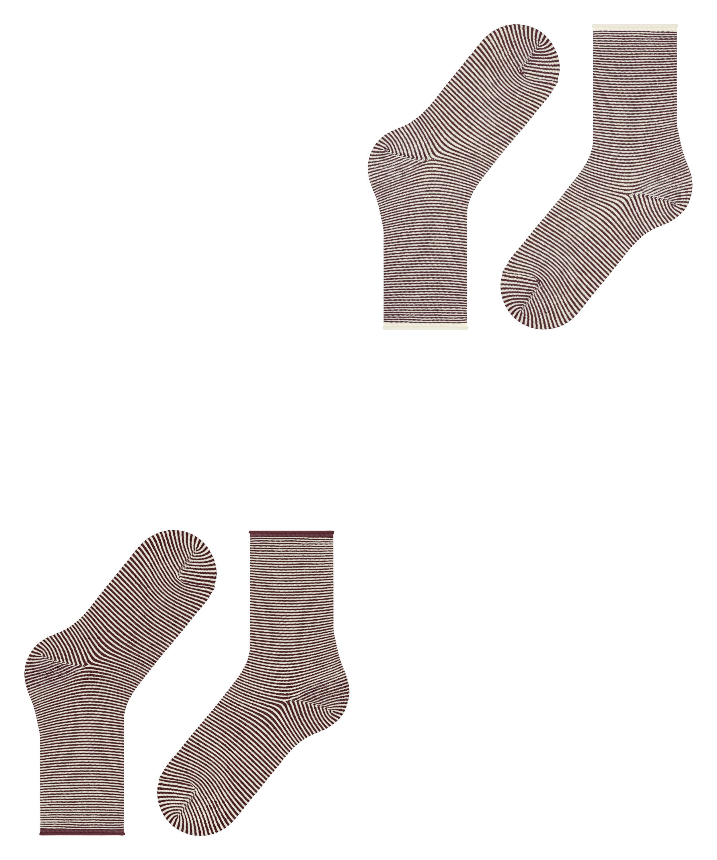 Esprit Socken Allover Stripe 2-Pack (2-Paar) aus Biobaumwolle