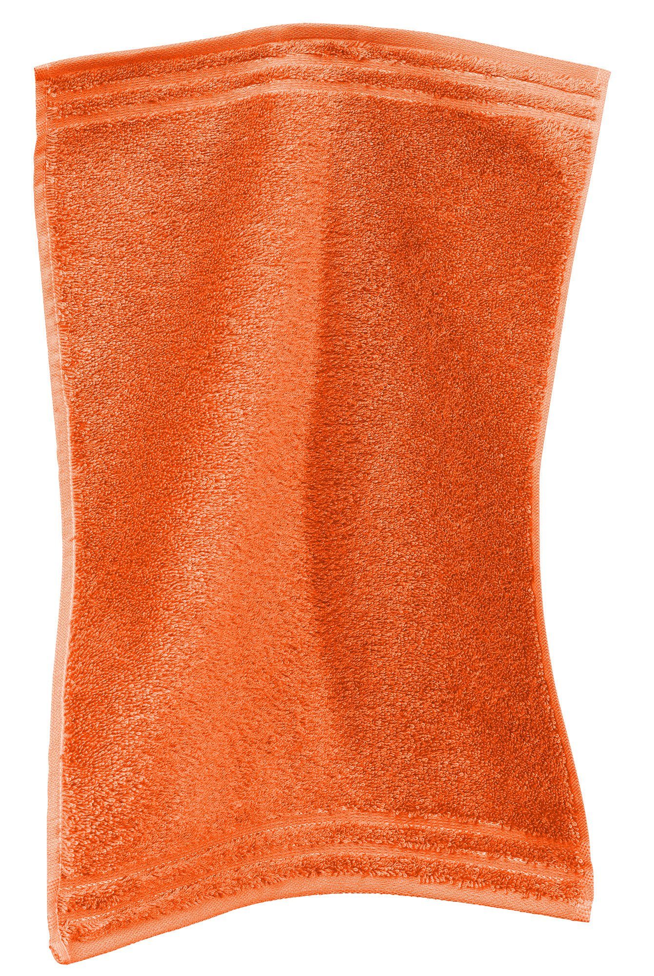 Vossen Gästehandtuch Gästetuch "Calypso Feeling", Frottier (1-St), Walk-Frottier Uni orange