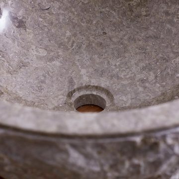 Tikamoon Waschbecken Scrula Waschbecken aus Marmor grey