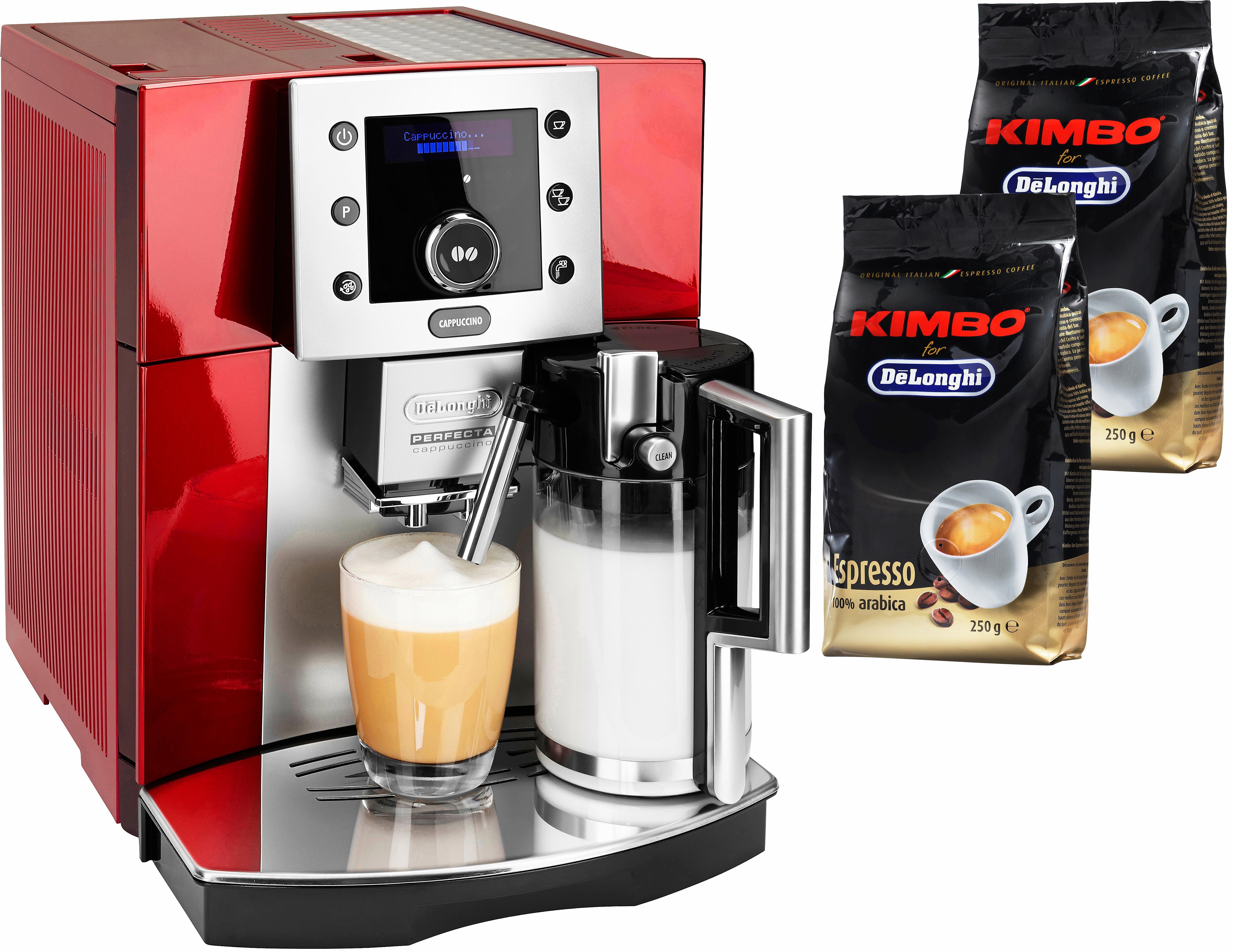 Kaffeevollautomat Perfecta ESAM 5550.R, integriertes Milchaufschäumsystem Kaffeevollautomat Perfecta ESAM 5550.R, integriertes Milchaufschäumsystem