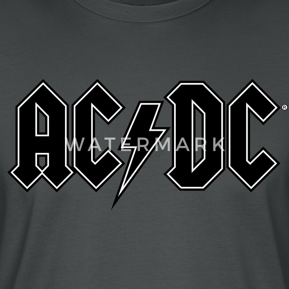 Spreadshirt T-Shirt AC/DC Schwarzes Logo Mit günstig online kaufen