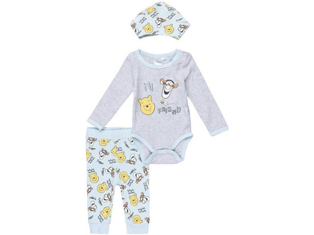 Disney Winnie Puuh Langarmbody Winnie Pooh Set Babybody Hose Tuch