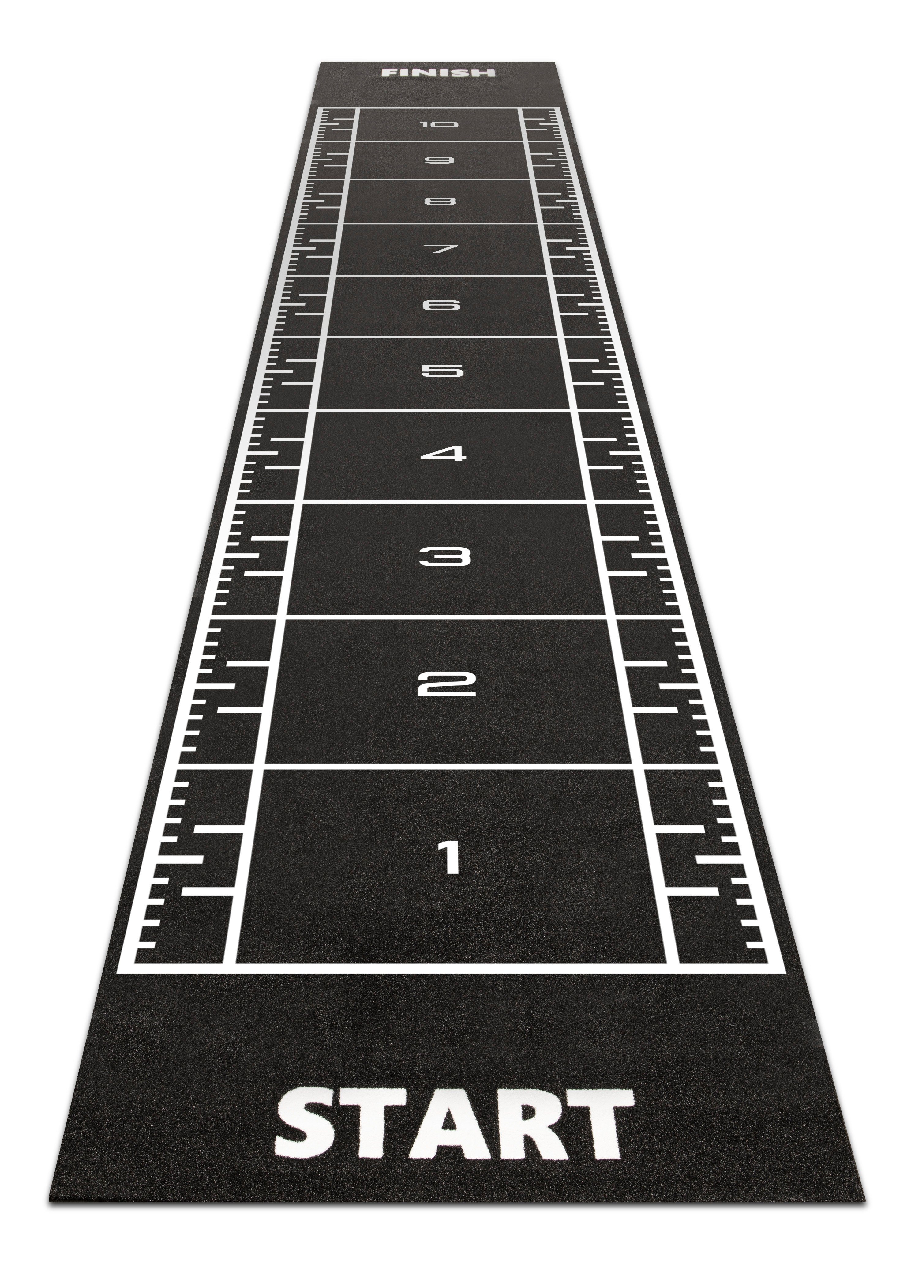 Trendy Sport Kraftstation Professionelle Sprinttrack Sprintbahn Rasenmatte (12x2m), Anthrazit, Hohe Materialdichte und -festigkeit