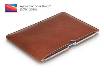 PURE Leather Studio Laptop-Hülle 16 Zoll MacBook Hülle AVIOR 40,6 cm (16 Zoll), Lederhülle für Apple MacBook Pro 16 Zoll Schutzhülle Laptophülle Sleeve Cover Case
