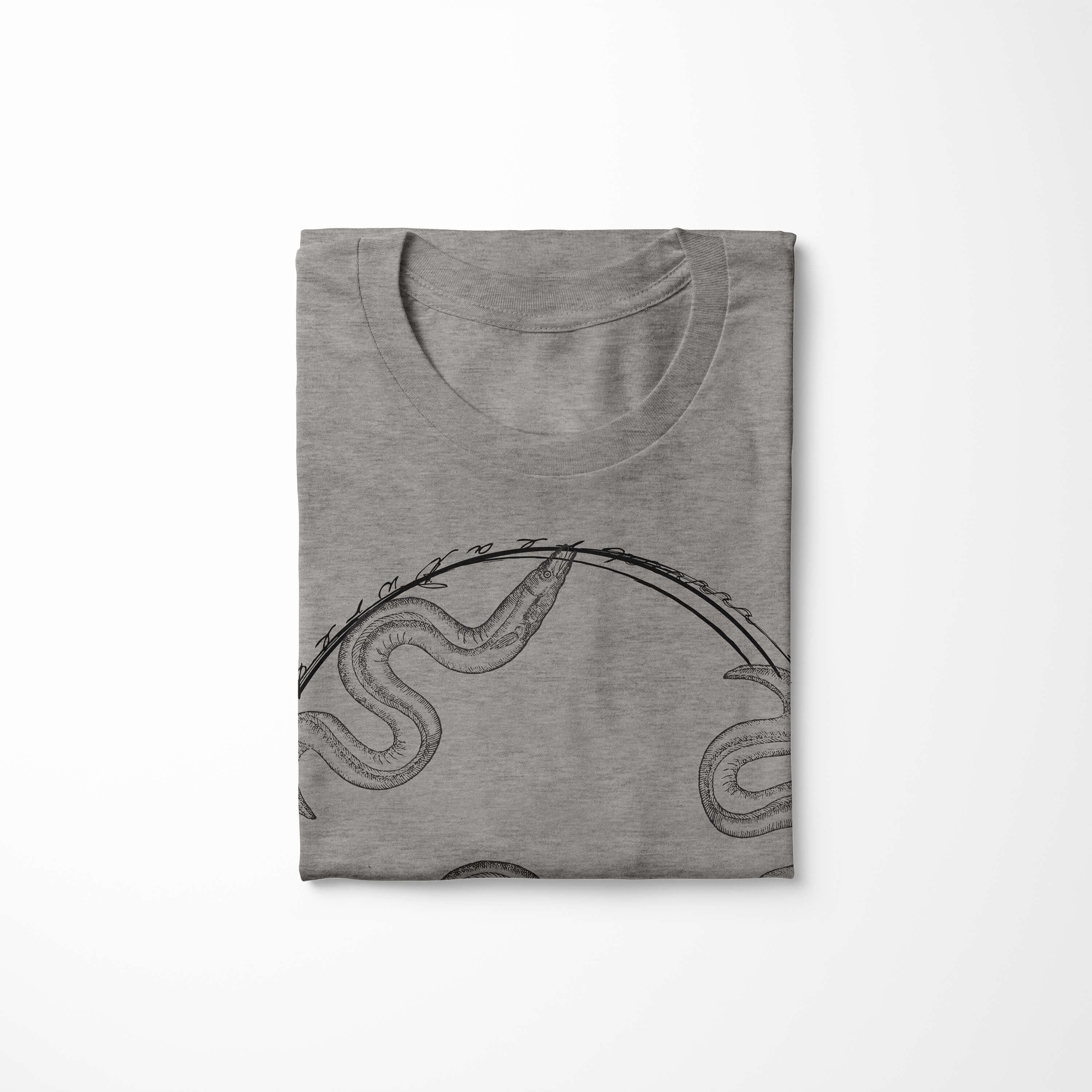 T-Shirt feine Fische / T-Shirt Serie: Sea Sinus sportlicher 093 Struktur Creatures, Art Tiefsee und - Schnitt Ash Sea