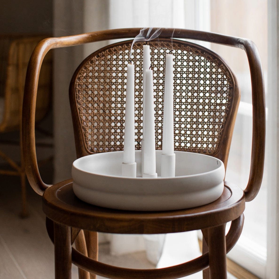 Storefactory Kerzenhalter Adventsschale Bolmen weiß für günstig online kaufen