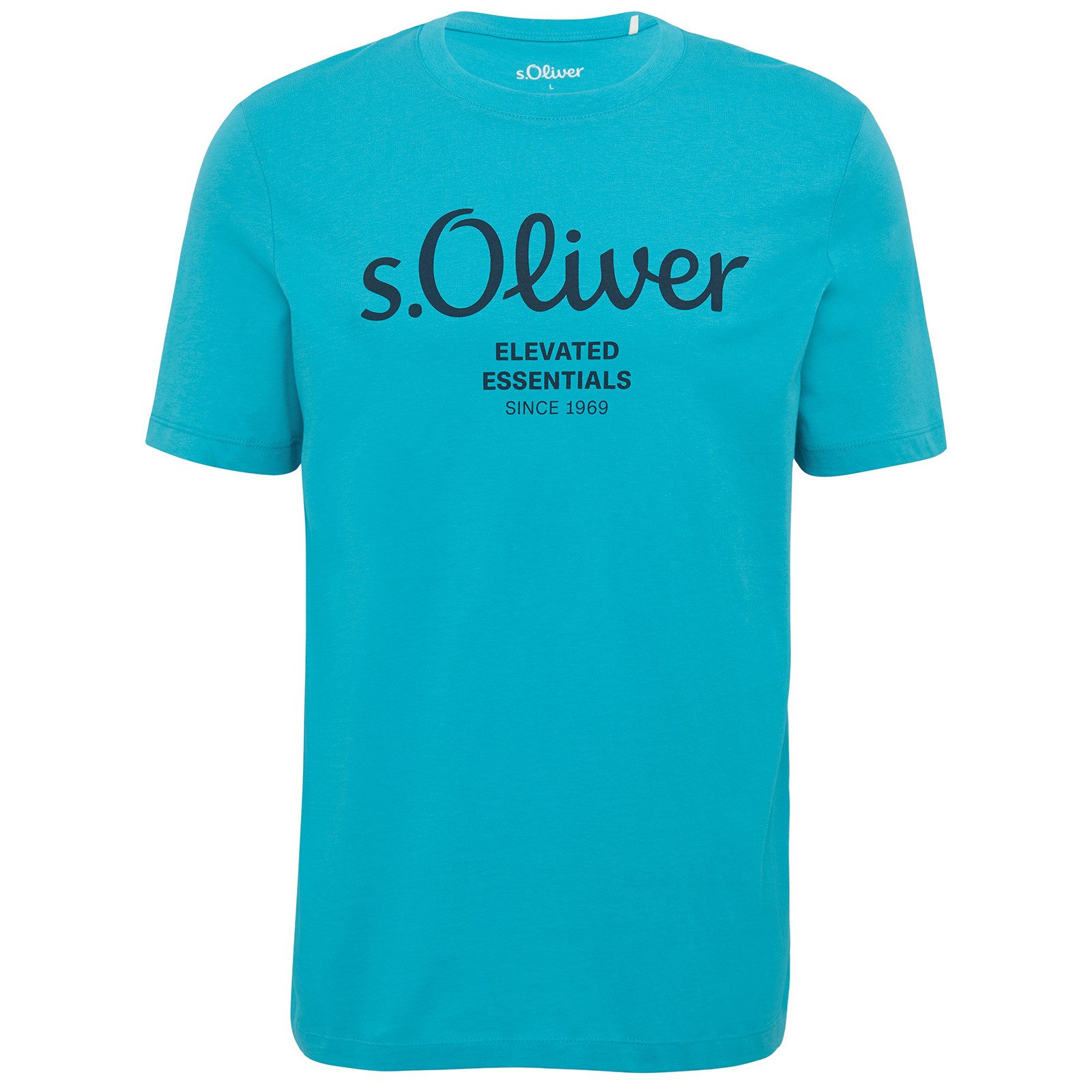 s.Oliver Rundhalsshirt s.Oliver XXL T-Shirt türkisblau günstig online kaufen