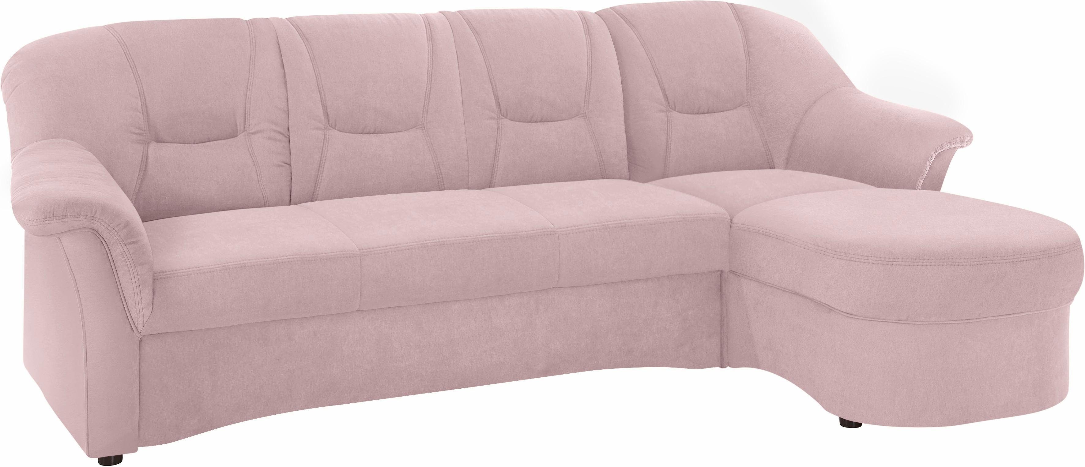 DOMO collection Ecksofa SARAFINA 232x146 cm, auch mit Federkern für noch mehr Sitzkomfort!, whlw. mit Bettfunktion, L-Form
