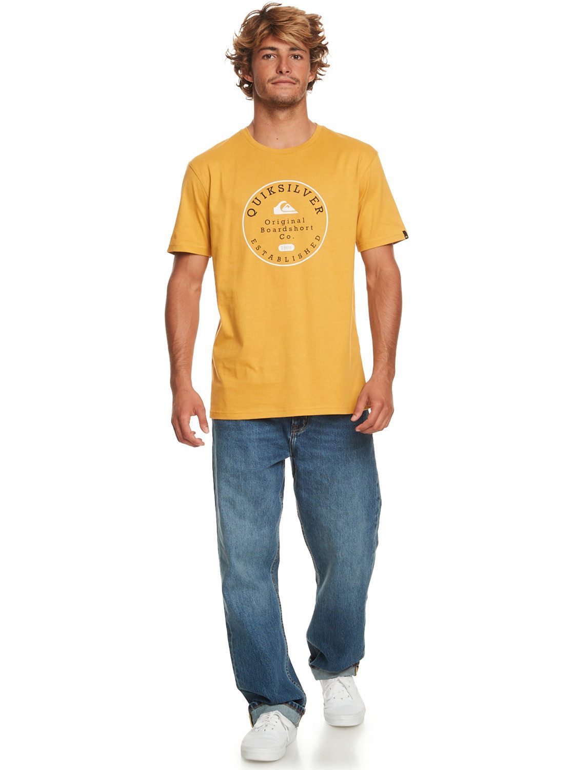 Quiksilver T-Shirt Circle Mustard Trim