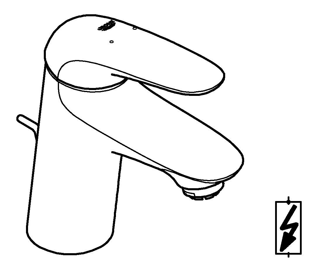 Thumbnail - Grohe Waschtischarmatur Eurostyle Einhand Niederdruck mit Zugstangen-Ablaufgarnitur S-Size - Chrom