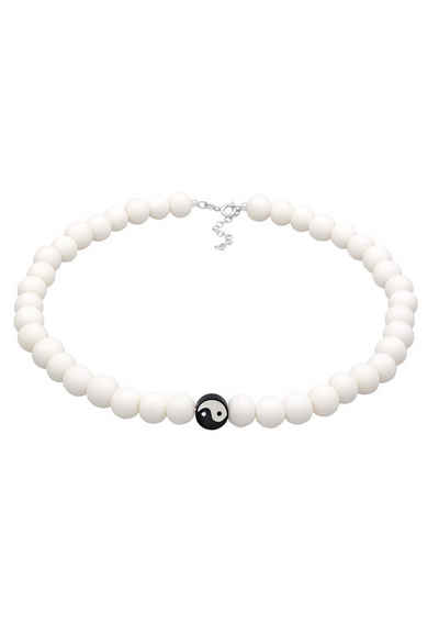 Elli Choker Harz Perlen Yin-Yang Bead 925 Silber