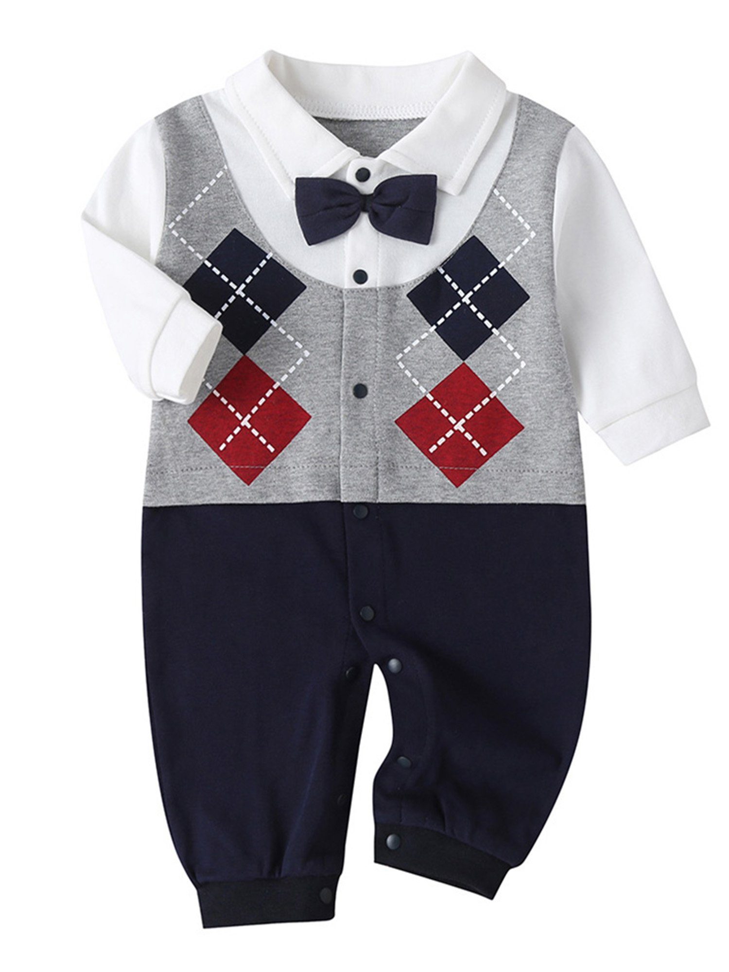 Gentleman Jungen Strampler, Baby Lapastyle Baumwolle Strampler Neugeborener