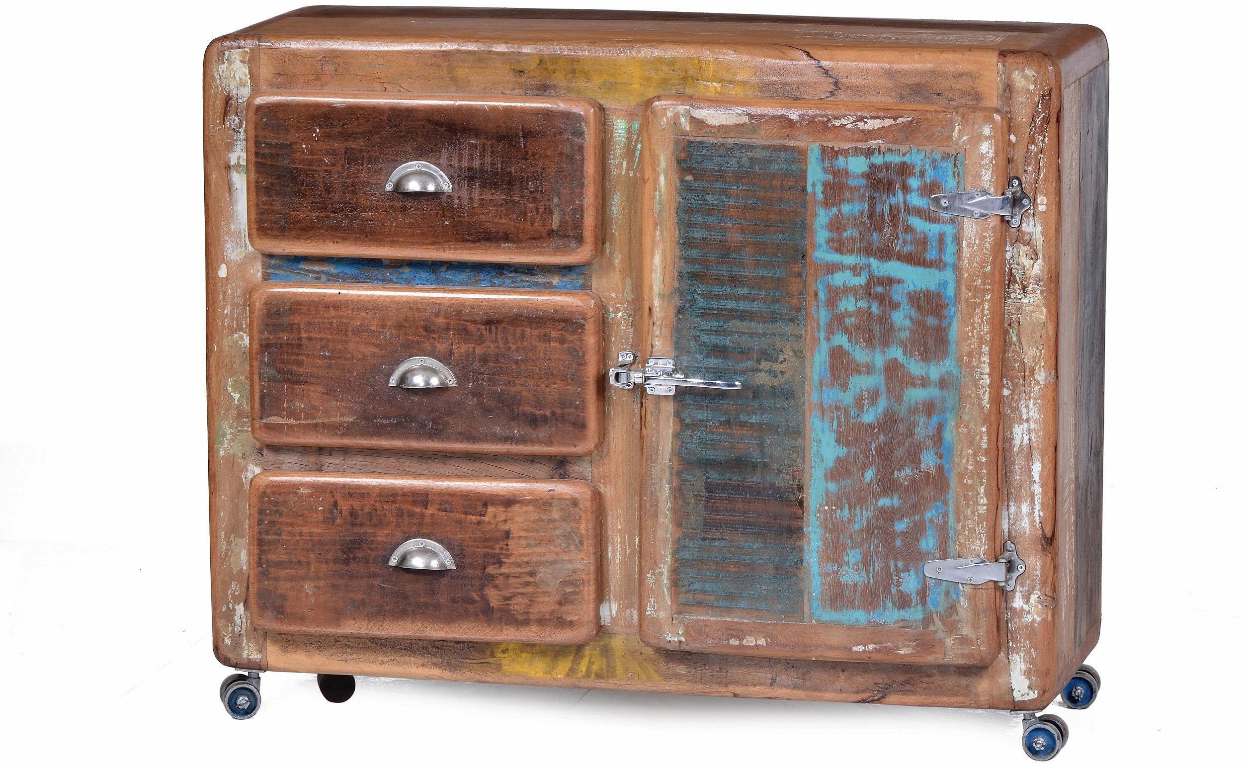 SIT Kommode »Fridge«, Breite 100 cm, mit Kühlschrankgriff, Shabby Chic, Vintage-Otto