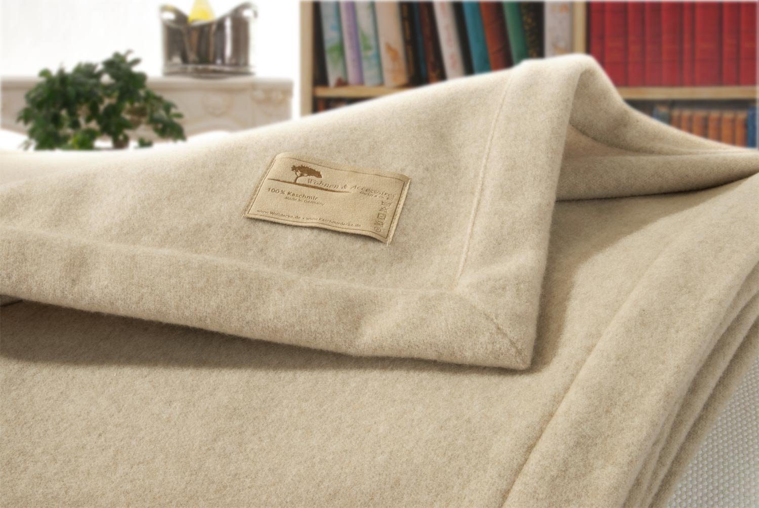 Wolldecke Kaschmirdecke "Amalfi" Premium, 100% Kaschmir, Naturprodukt premium, Wohnen und Accessoires GmbH & Co. KG