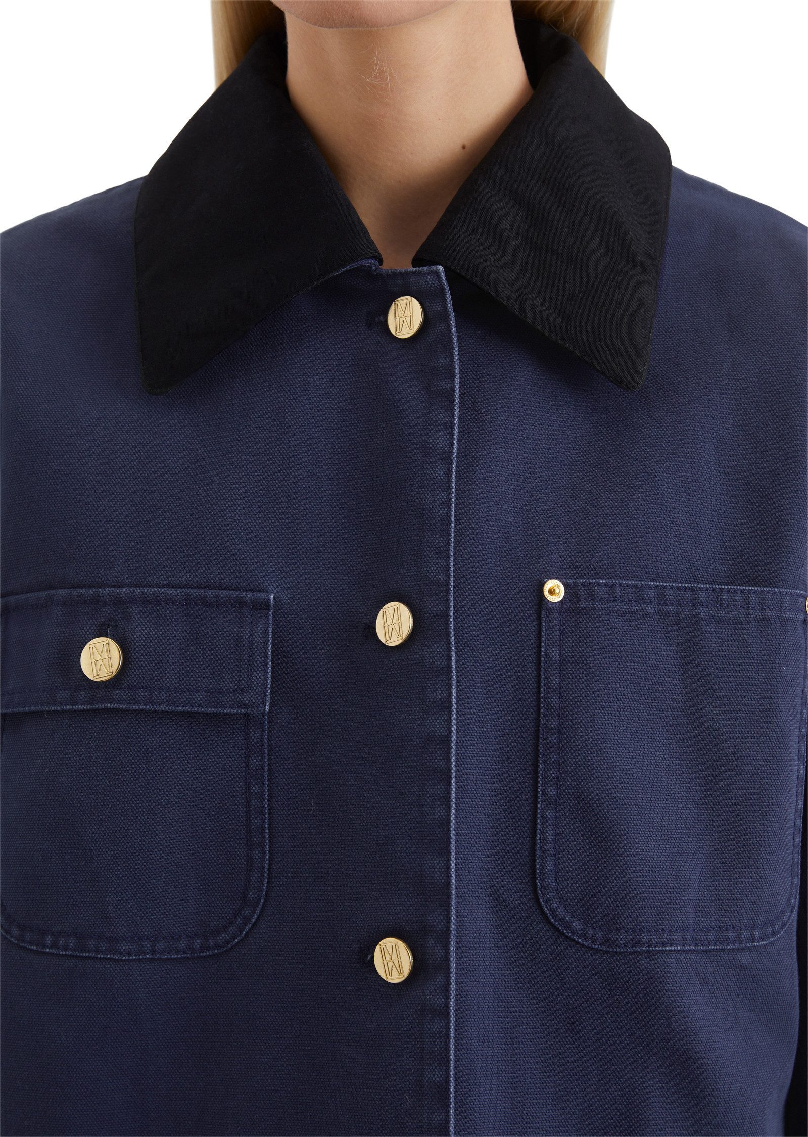 Marc O'Polo Canvasjacke mit farblich abgesetztem Kragen – Bild 3 von 4