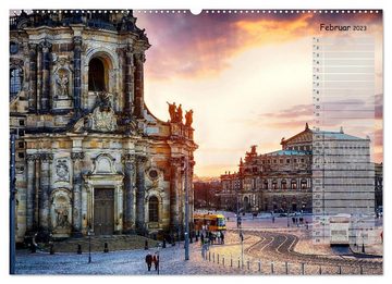 CALVENDO Wandkalender Dresden 2023 / Geburtstagskalender (Premium, hochwertiger DIN A2 Wandkalender 2023, Kunstdruck in Hochglanz)