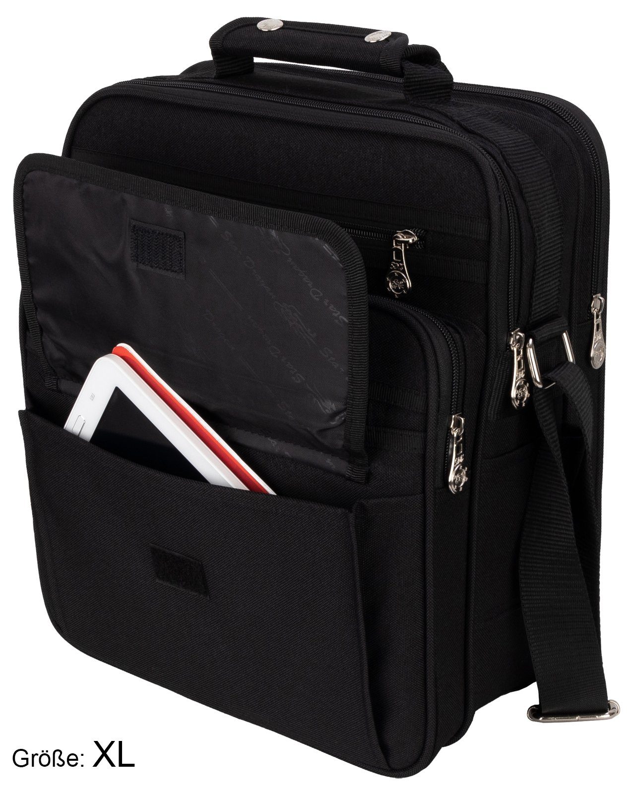 Umhängetasche Tasche Umhängetasche Flugbegleiter Schwarz Arbeitstasche Herrentasche Schwarz-XL EAAKIE