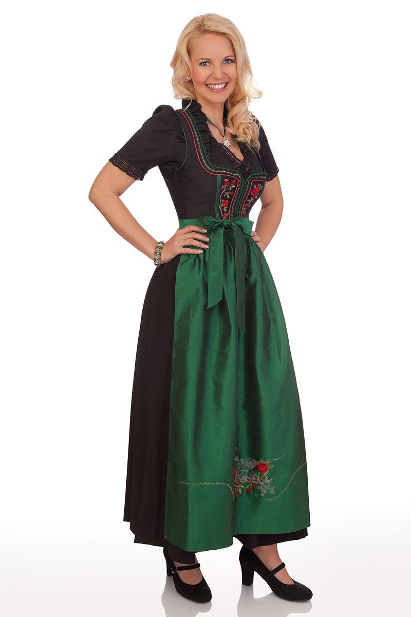Spieth & Wensky Dirndl Dirndl lang 2tlg. - WINCHESTER - flaschengrün, beere günstig online kaufen