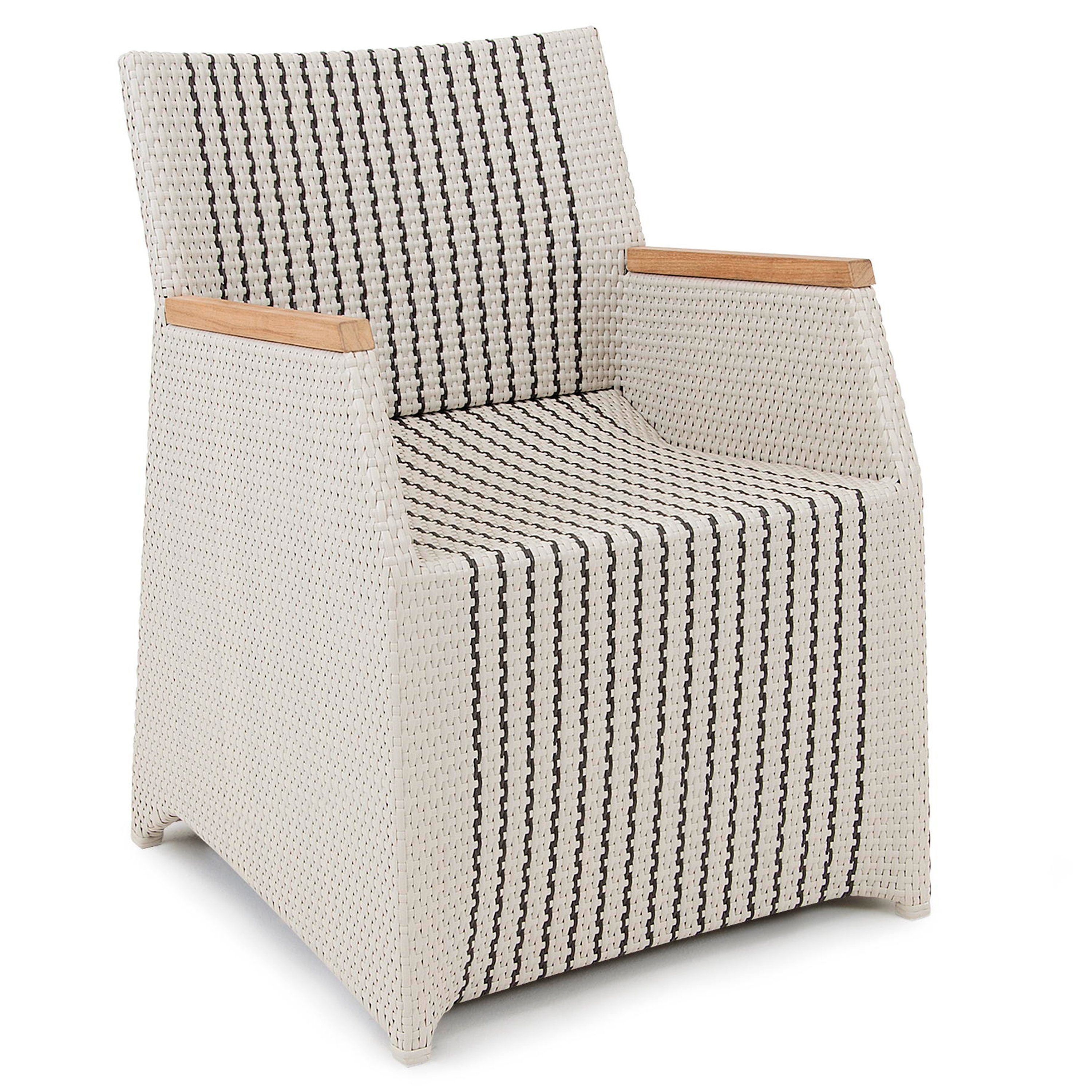 Garland Gartensessel Verona, Gartenstuhl mit Armlehne Poly Rattan Teak Holz Loungesessel Outdoor