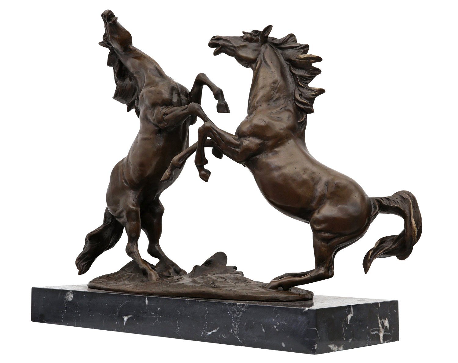 Bronze Figur Pferd Aubaho Statue Bronzeskulptur - Antik-Stil Skulptur 38cm im Pferde
