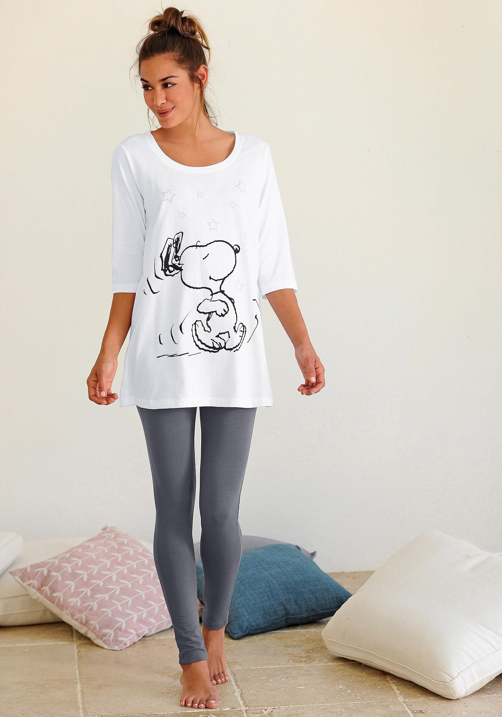 Peanuts Pyjama mit Leggings und legerem Shirt mit Snoopyprint online kaufen  | OTTO