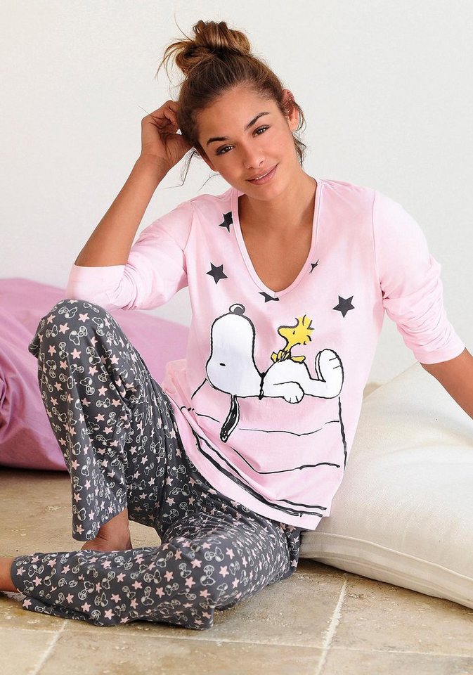 fuar hendek Hasta kişi  Peanuts Pyjama in langer Form im niedlichen Snoopy-Design online kaufen |  OTTO