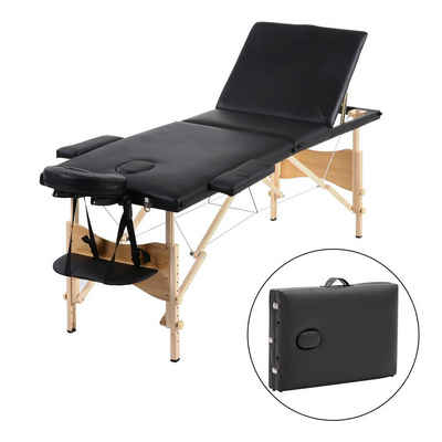 Mondeer Massageliege Mobile Massageliege Therapieliege (3-St), klappbar tragbar 3 Zonen Holzfüße