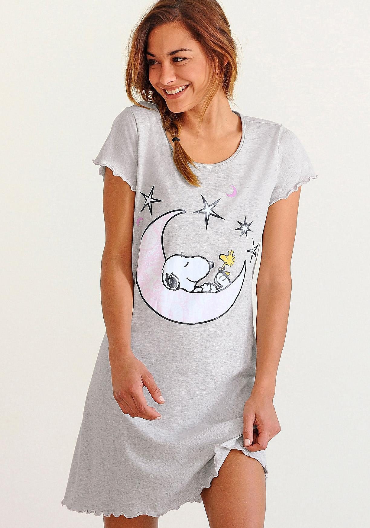 Peanuts Nachthemd mit Snoopy-Print und Kräuselsäumen online kaufen | OTTO