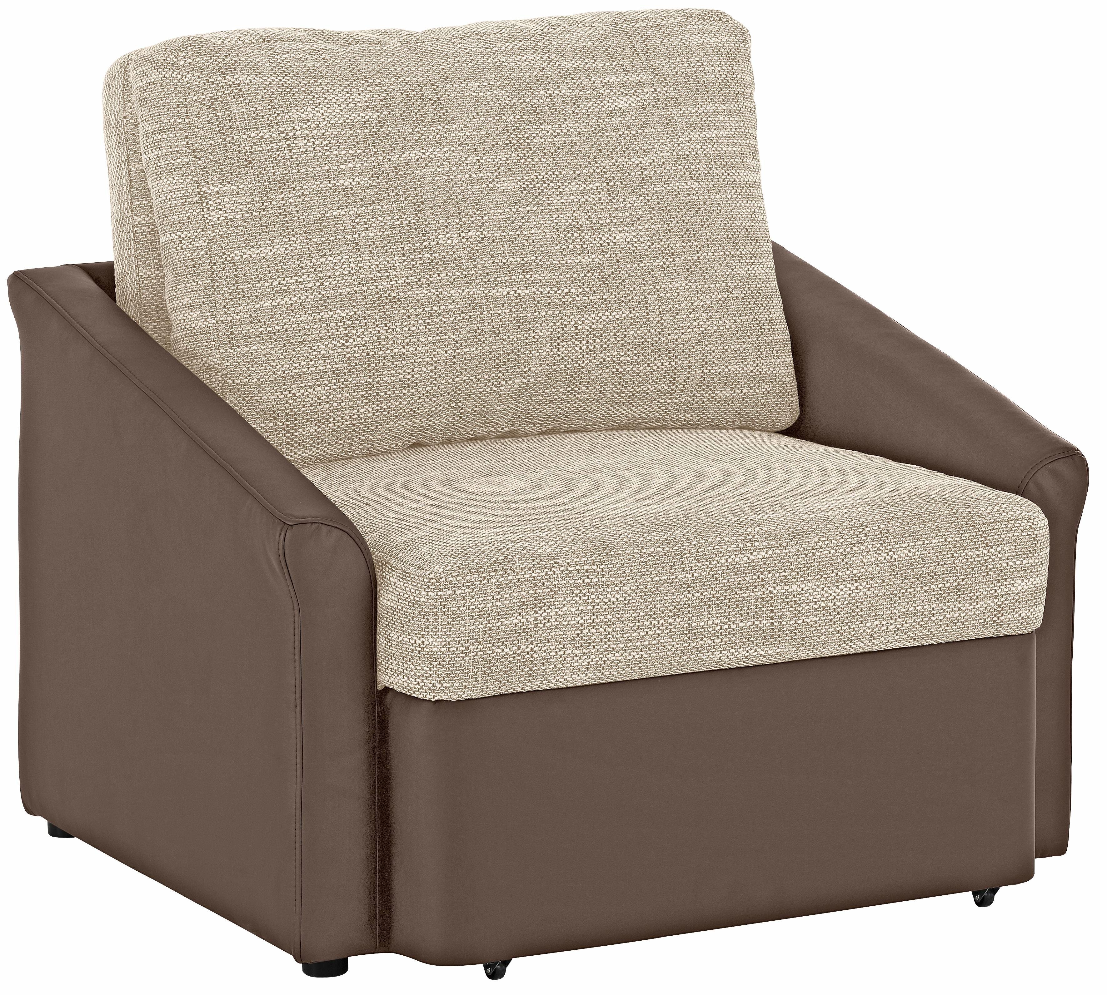 Sessel SLEEPY mit Schlaffunktion, in braun