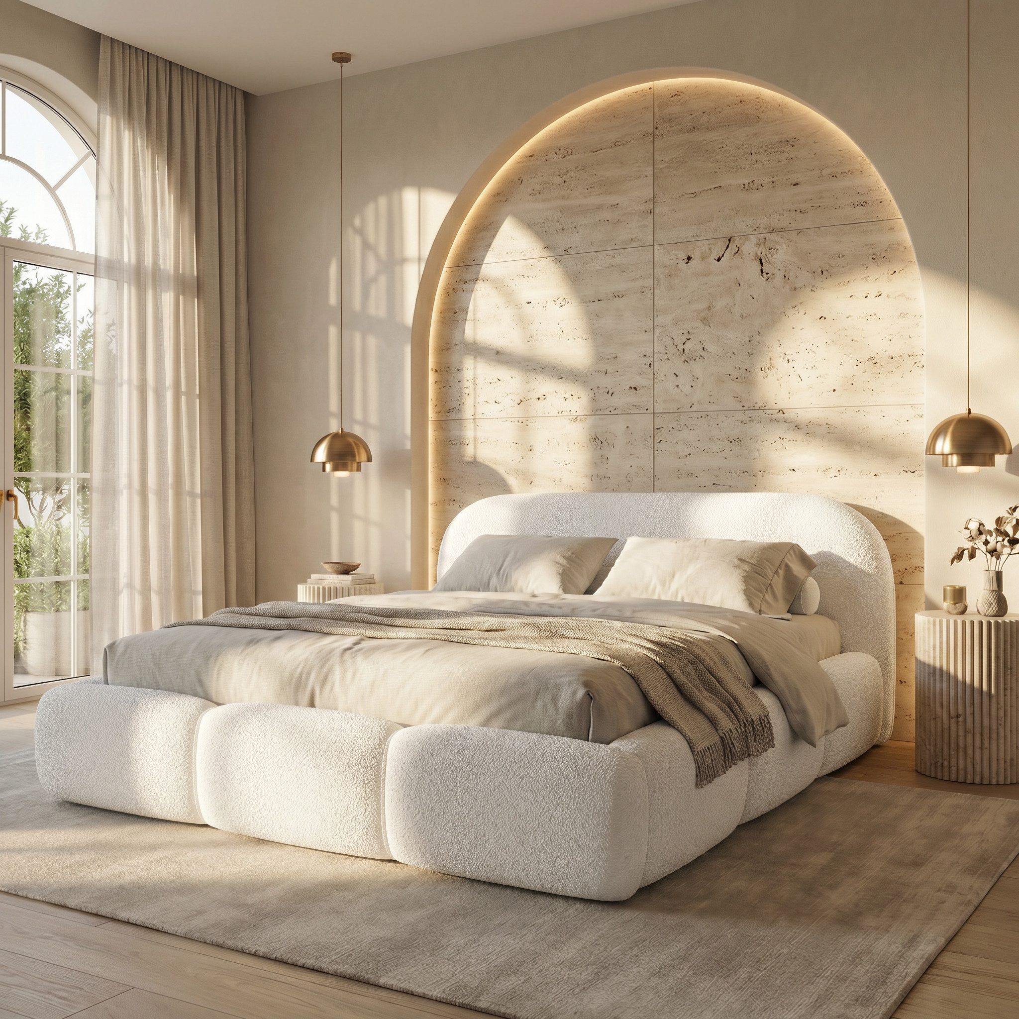 thematys Polsterbett mit Bettkasten, CLOUD 140x200 160x200 180x200 200x200cm (Kopfteil im Oversize-Look und Stauraum – weich, modern und pflegeleicht)