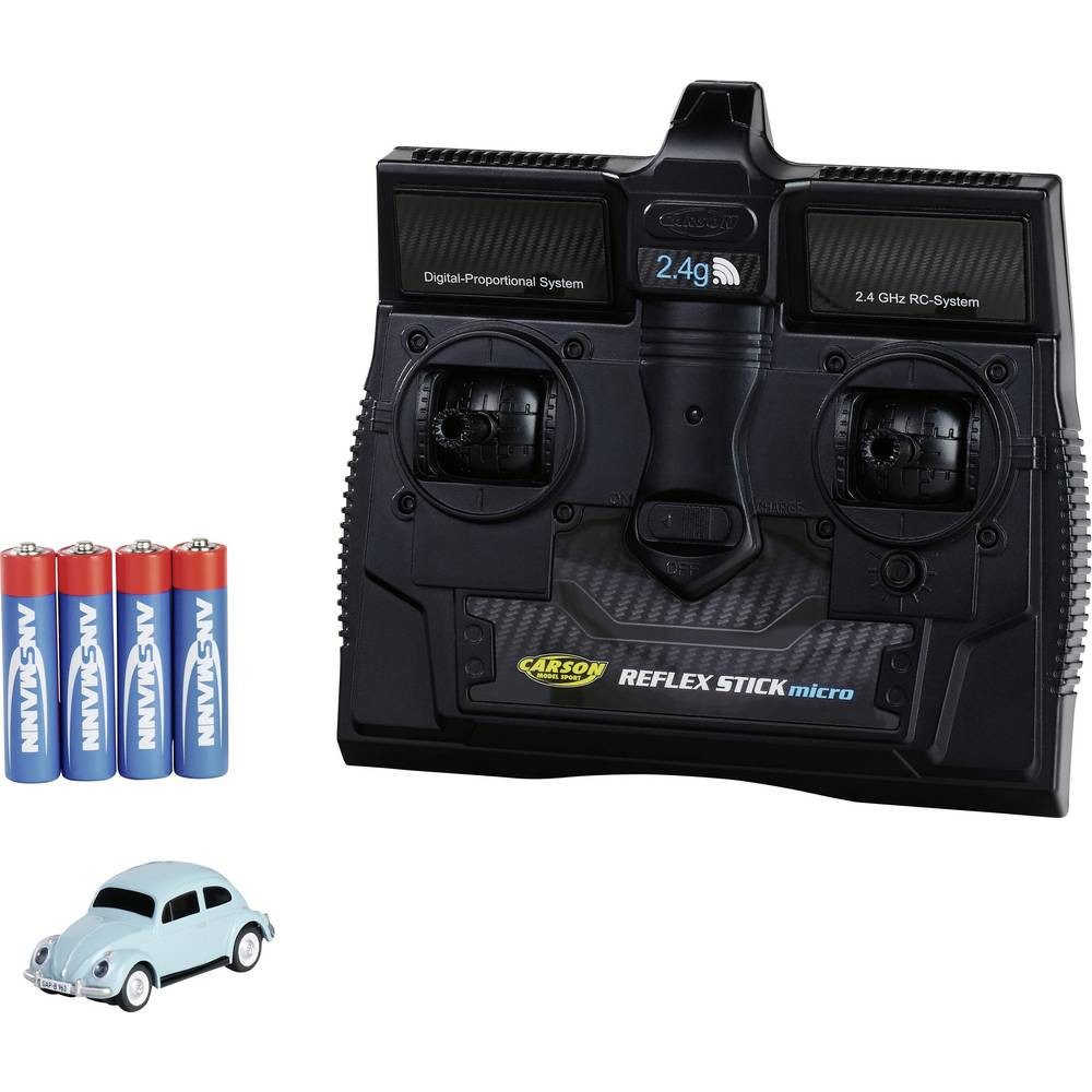 CARSON RC-Auto 1:87 RC Modellauto Elektro Straßenmodell Heckantrieb (2WD) inkl. Akku, inkl. Akku, Ladegerät und Senderbatterien