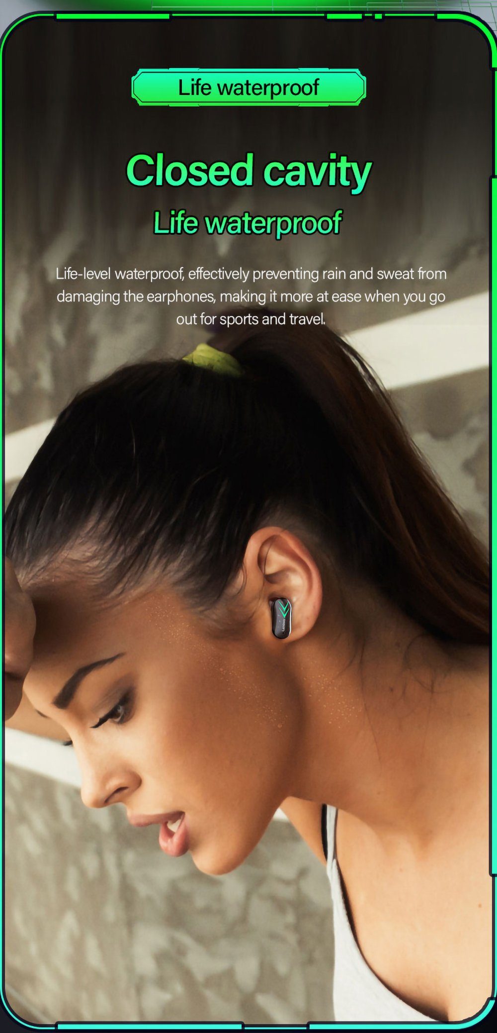 mAh 300 Touch-Steuerung - Google Bluetooth-Kopfhörer mit kabellos, XT82 Bluetooth Wireless, Kopfhörer-Ladehülle Siri, Schwarz) mit (True 5.1, Assistant, Stereo-Ohrhörer Lenovo