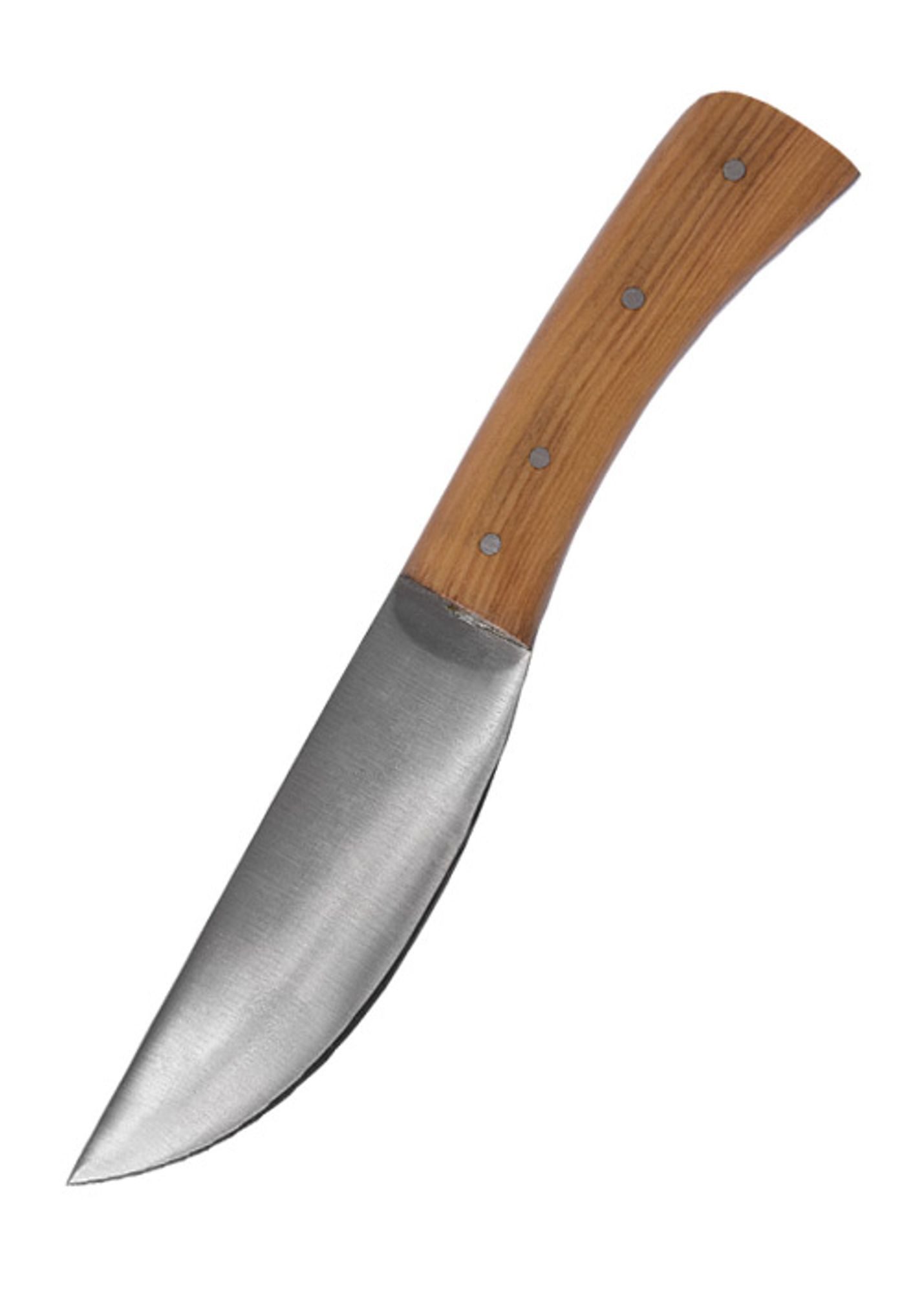 Battle Merchant Taschenmesser Messer mit Griff aus Olivenholz und Lederscheide