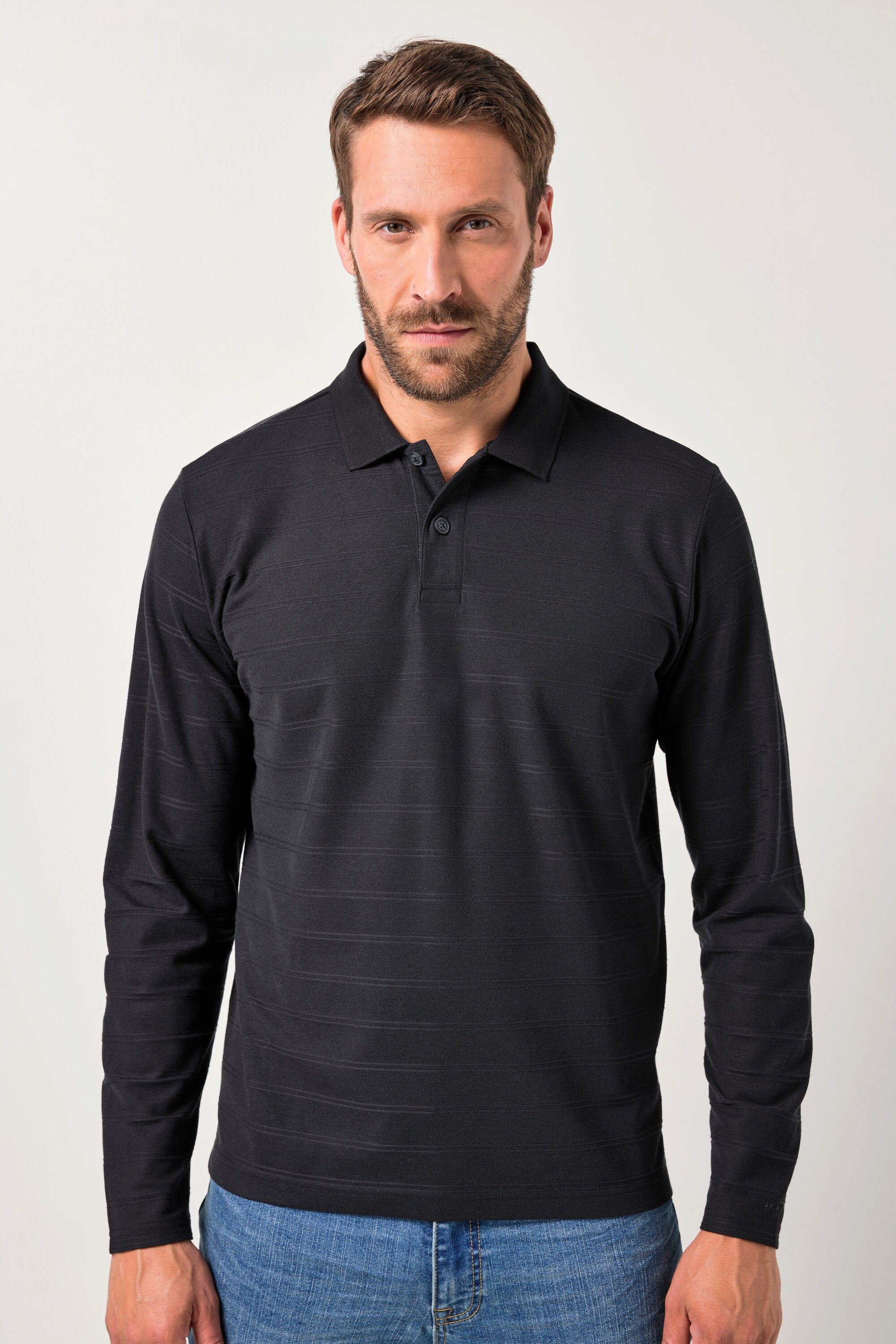 Poloshirt Langarm-Poloshirt mit Biobaumwolle