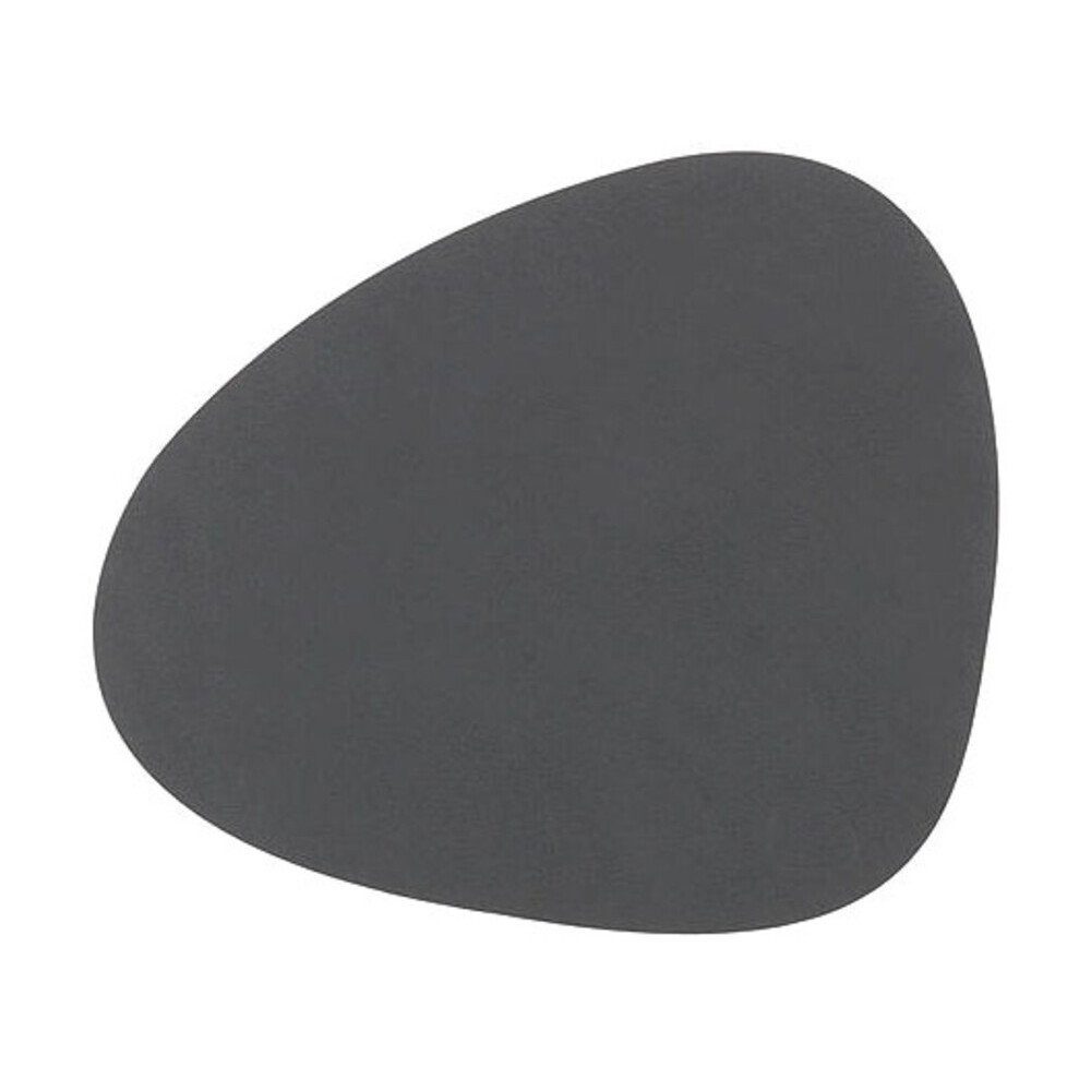 LIND DNA Platzset Tischset S 24x28 cm Curve Nupo anthracite, (1-St), Tischset S, Ø24cm, Naturkautschuk, grau