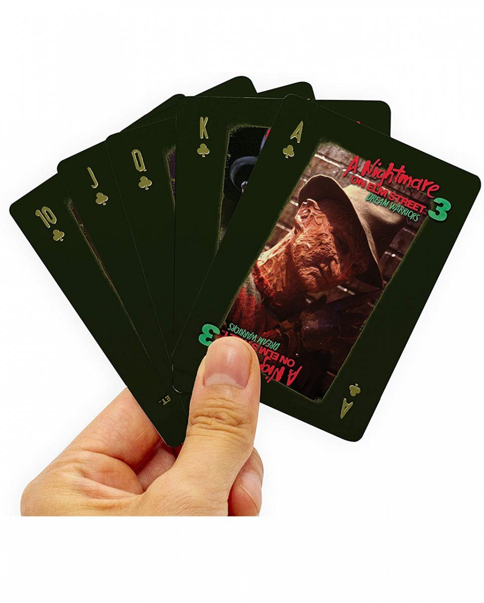 Horror-Shop Dekofigur Nightmare on mit Kru Freddy Elm Street Spielkarten