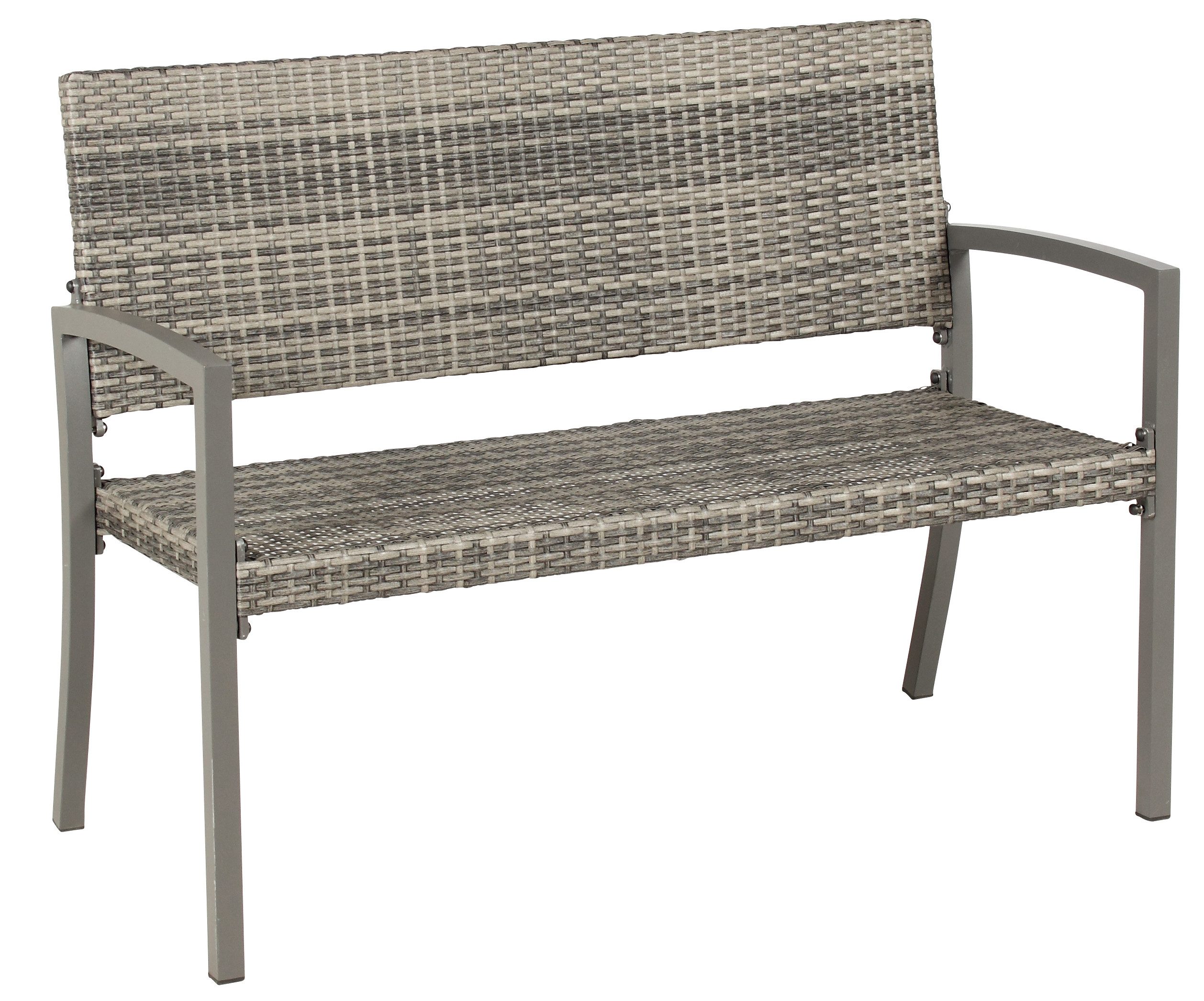 acamp Gartenbank Dijon Gartenbank (anthrazit/grau meliert) 116x60x87cm, Gartenbank, Bank