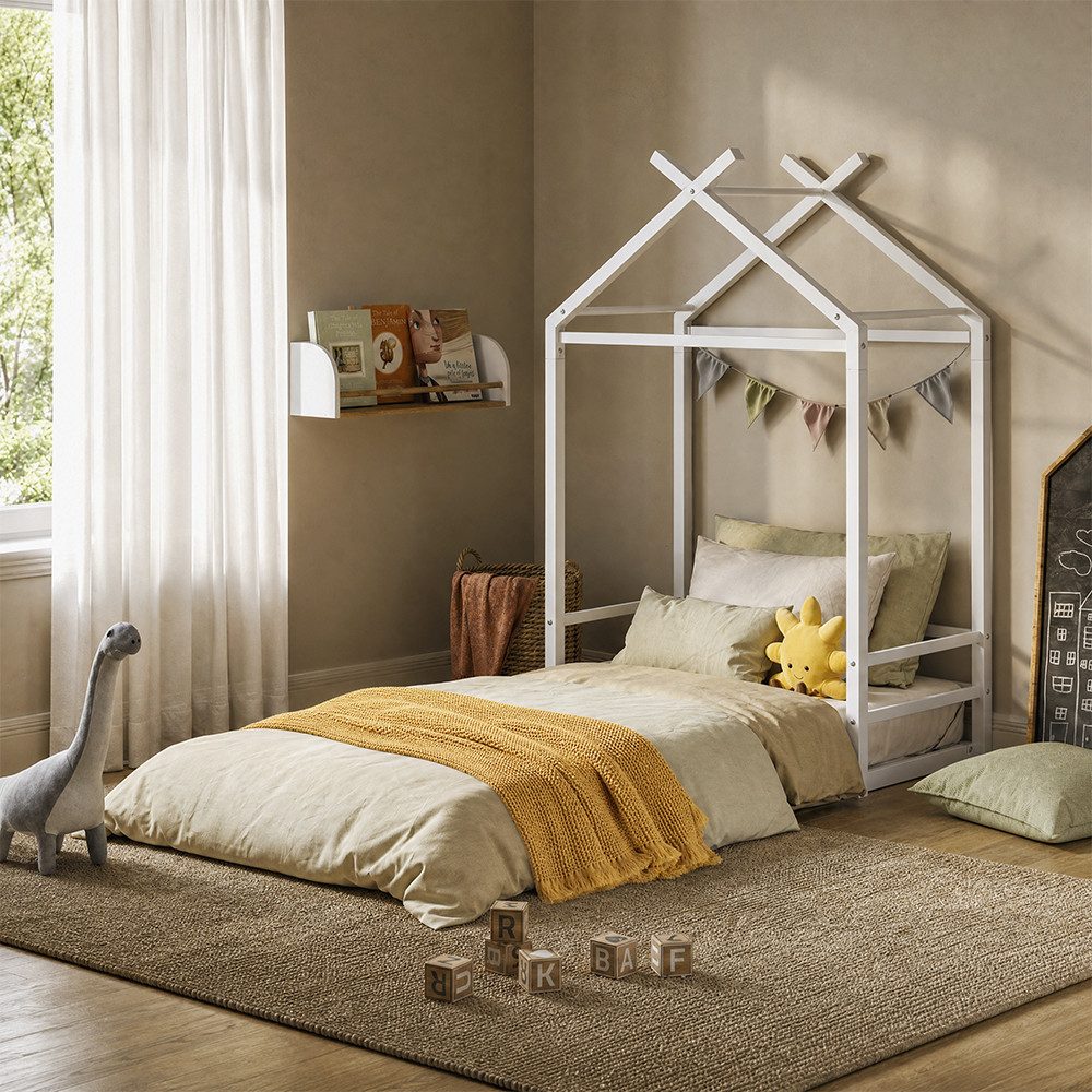 VitaliSpa® Hausbett Roofy, Weiß, 90x200 (1-tlg)