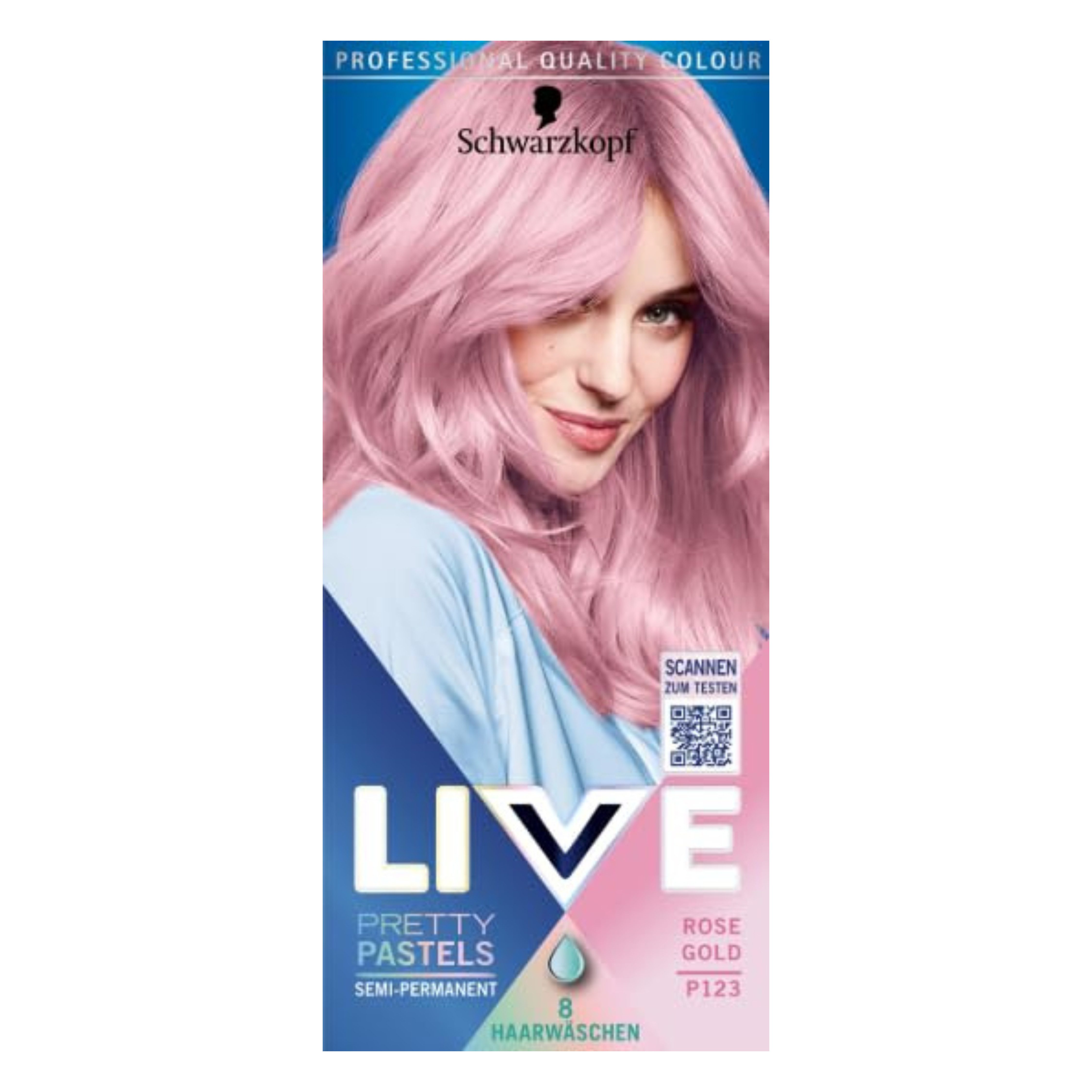 Schwarzkopf Haarfarbe Live Ultra Brights P123 Rose Gold