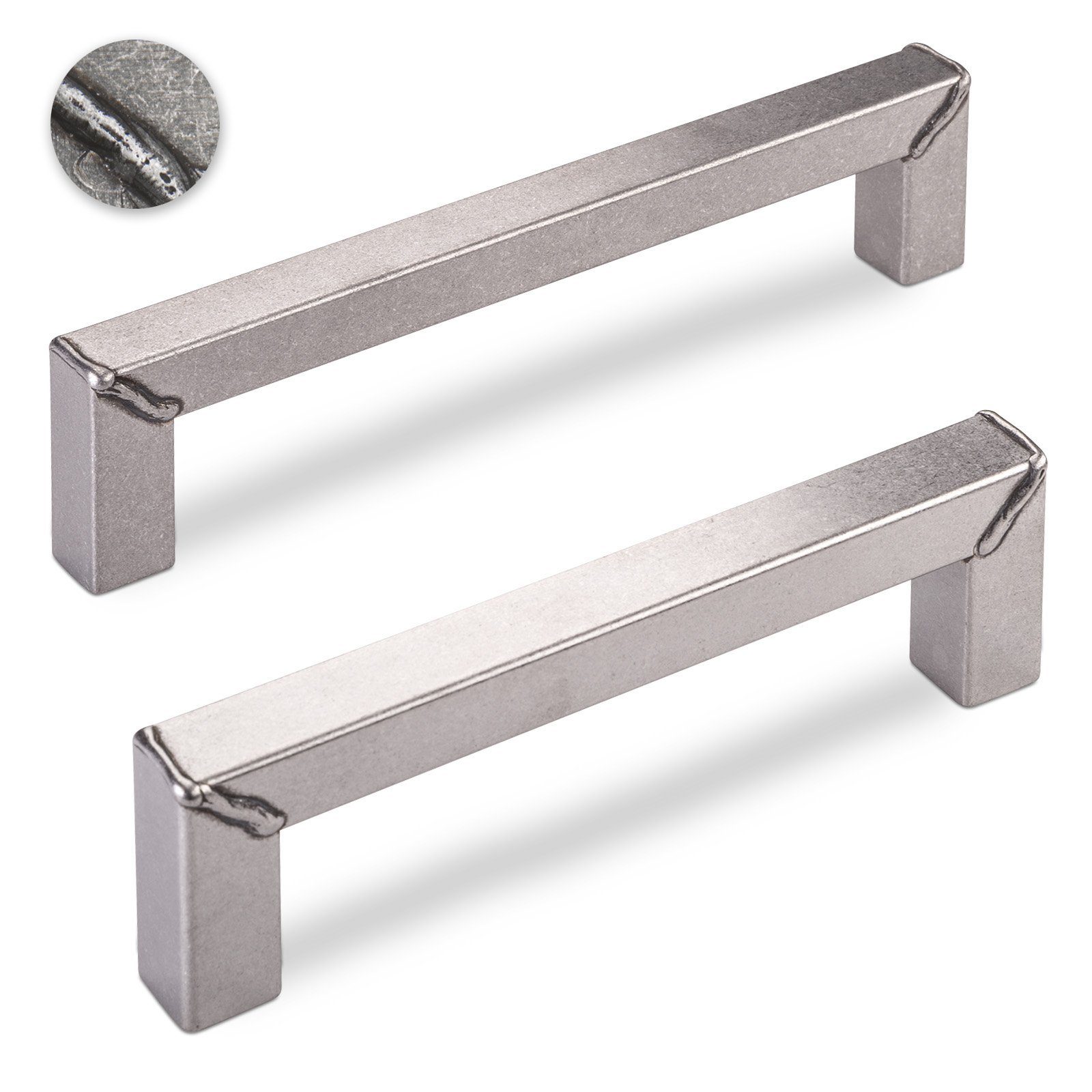 SO-TECH® Möbelgriff Bügelgriff EMANUEL BA 128 - 160 mm, inkl. Schrauben (1-St), BA 128 mm USEDLOOK von SCHÜCO ALU COMPETENCE