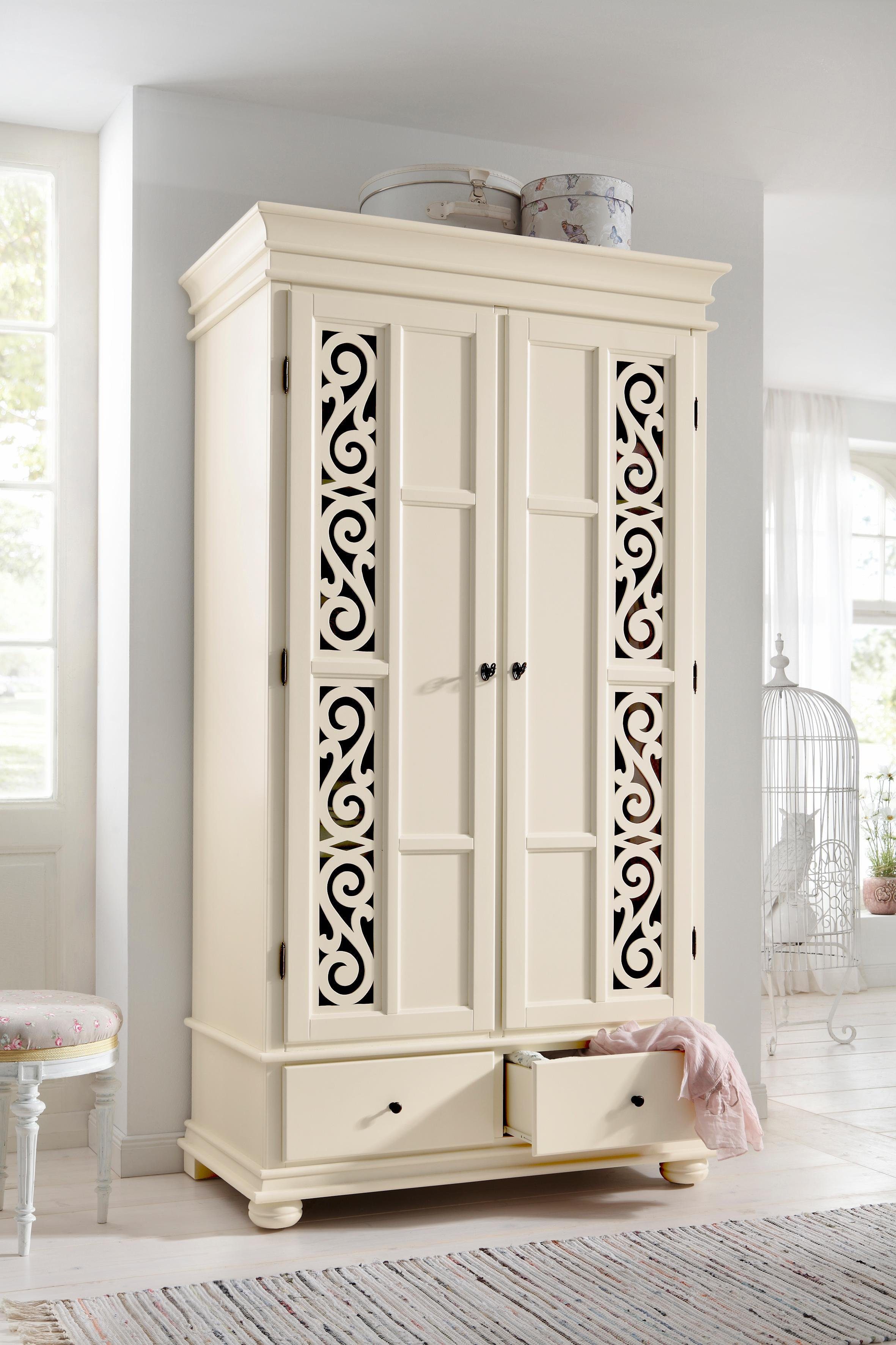 Premium collection by Home affaire Drehtürenschrank »Arabeske« aus  teilmassivem Holz mit schönen Ornamenten auf den Türfronten online kaufen |  OTTO