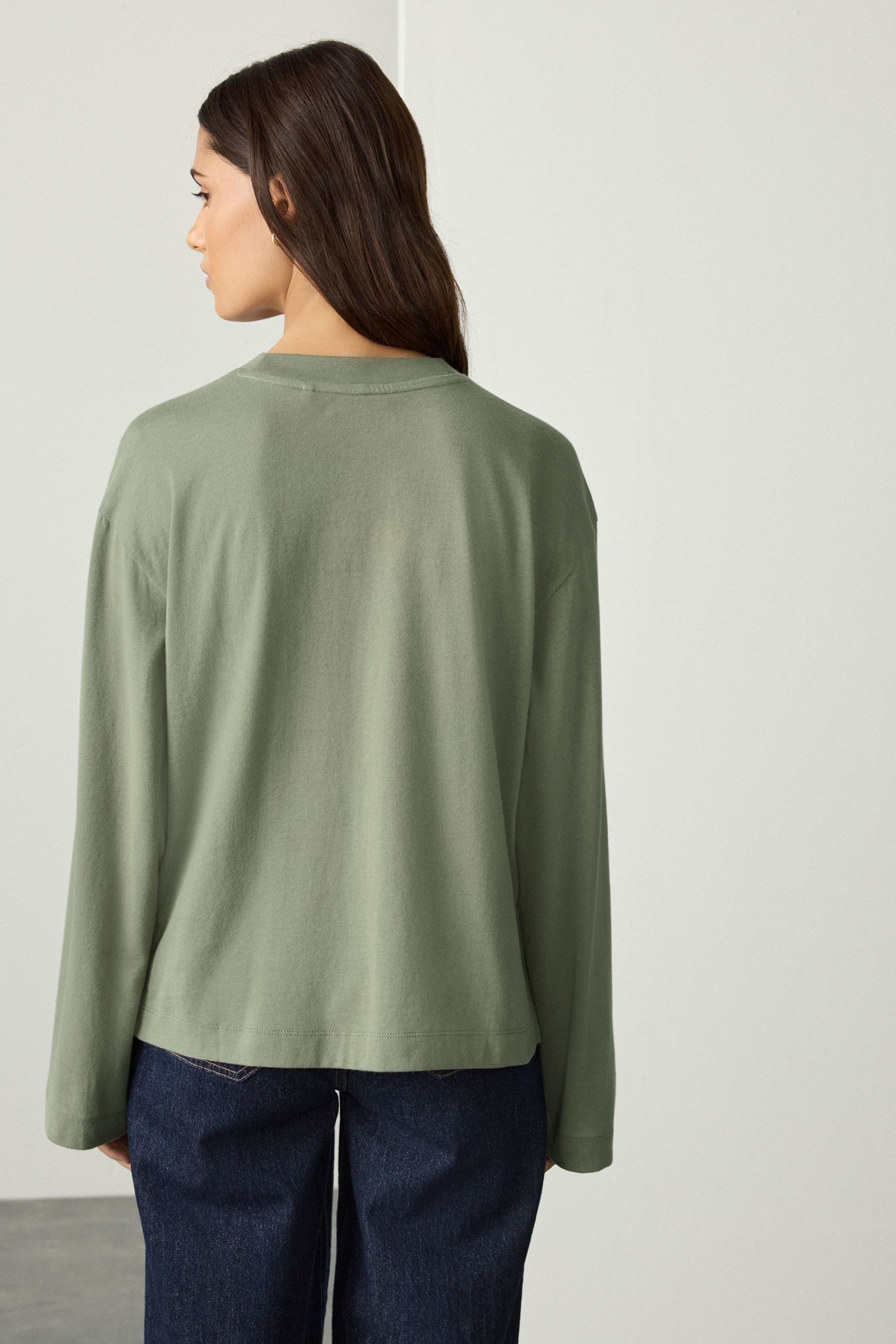 Next Langarmshirt Relaxed Fit Langarmshirt mit Rundhalsausschnitt (1-tlg) günstig online kaufen