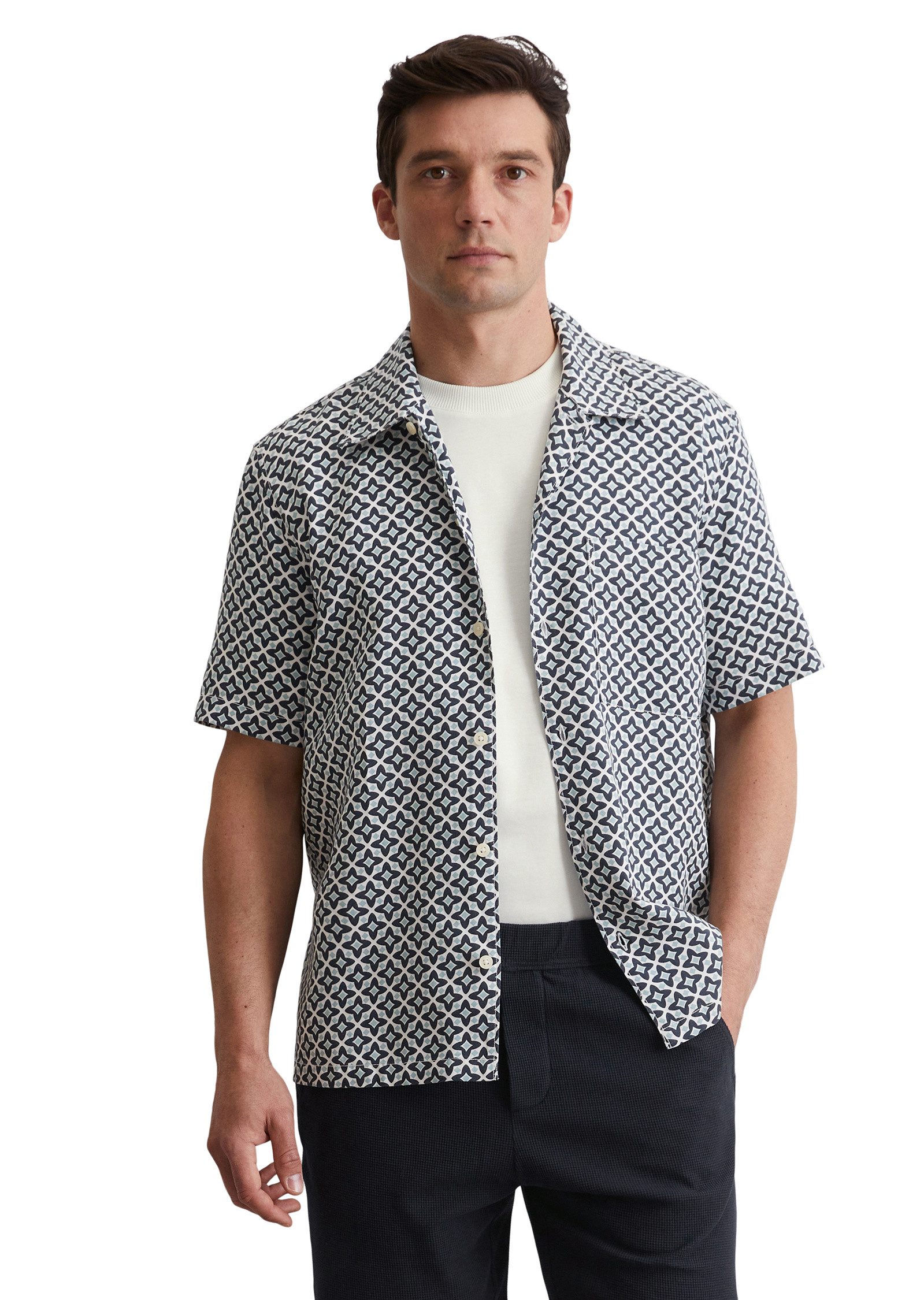 Marc O'Polo Kurzarmhemd aus atmungsaktivem TENCEL™ Lyocell