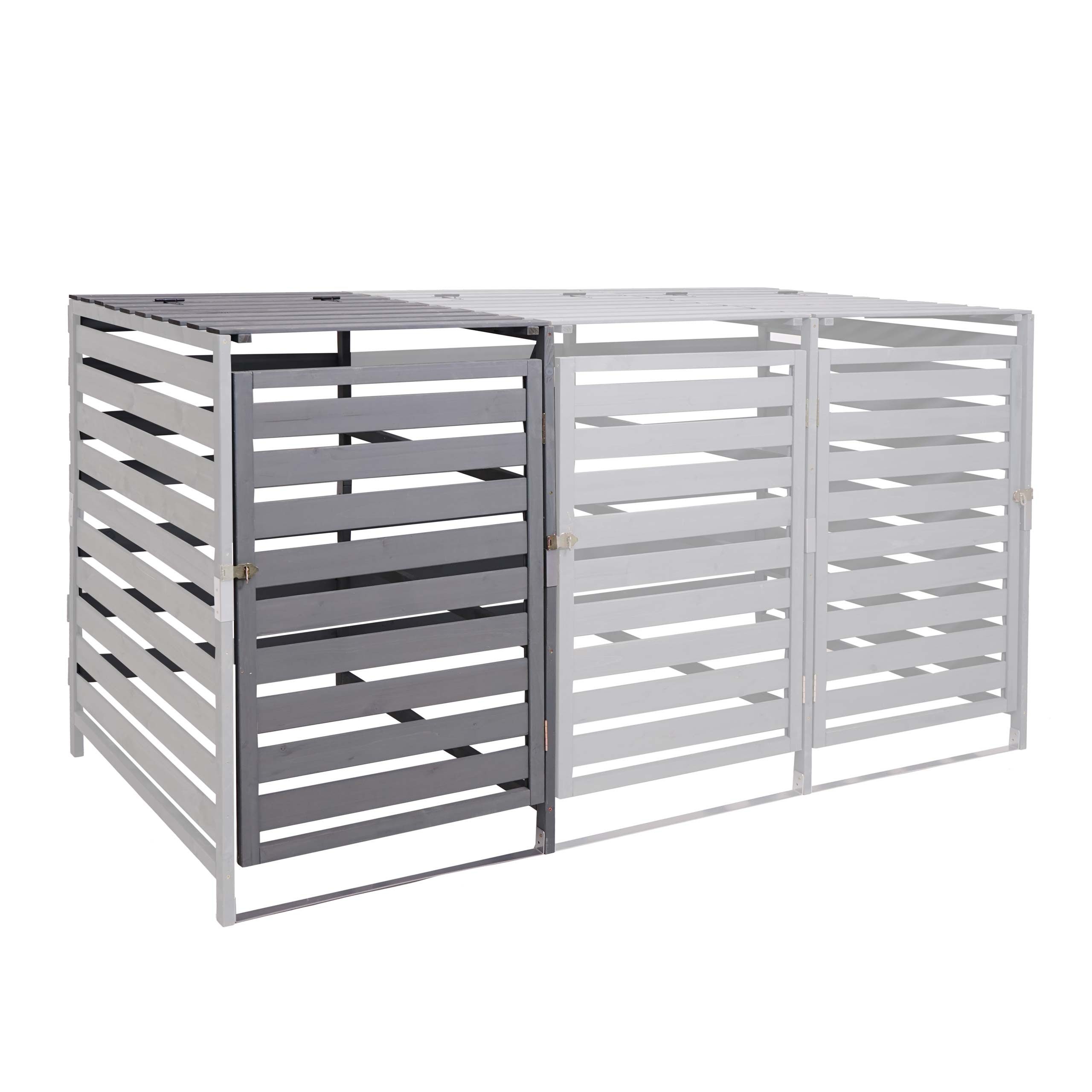 Mülltonnenbox XL 1er-/2er-Mülltonnenverkleidung Erweiterung 114x67x97cm, Farbe