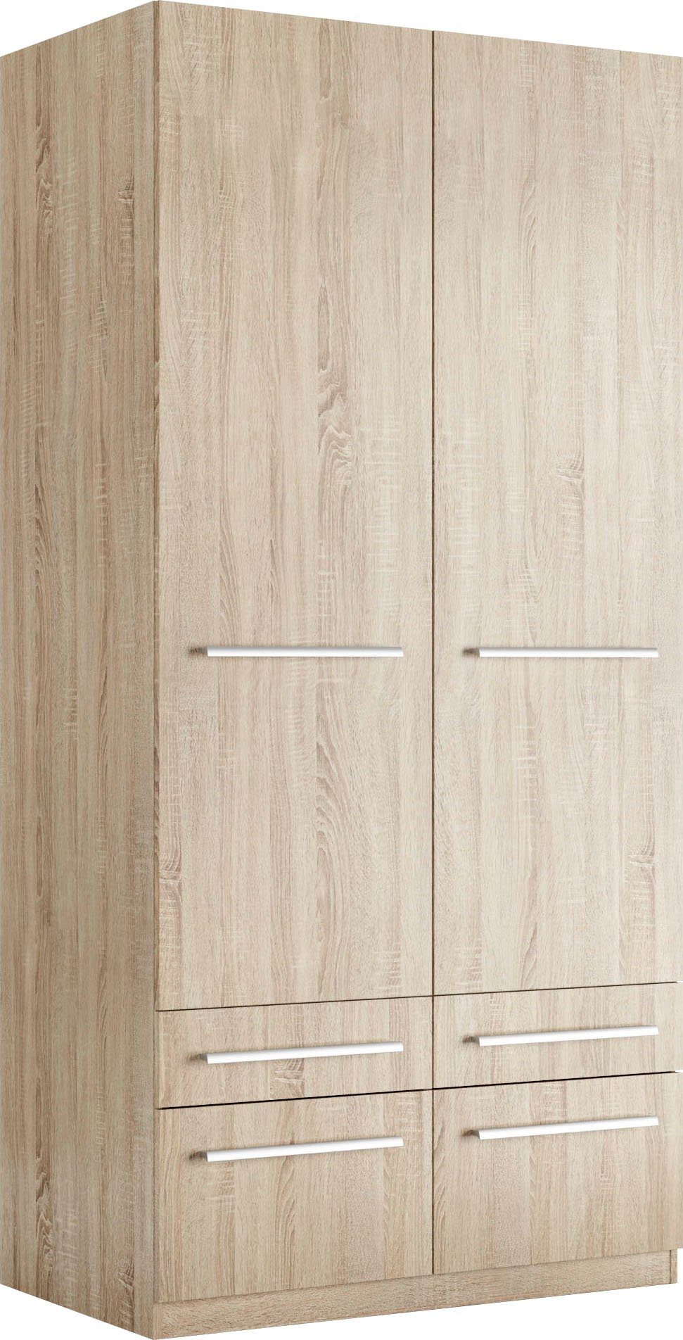 priess Kleiderschrank Schrank Garderobe Wäscheschrank Barcelona in 5 Breiten viel Stauraum, geräumige Schubkästen, mit Spiegel, MADE IN GERMANY