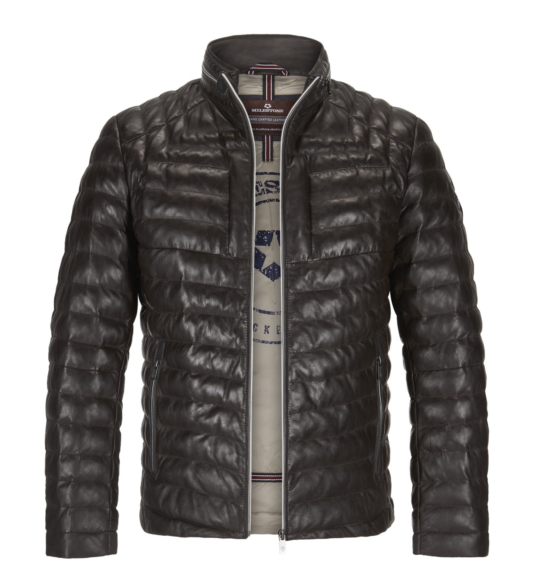 Milestone Lederjacke MSMalik Steppjacke aus Lammleder günstig online kaufen