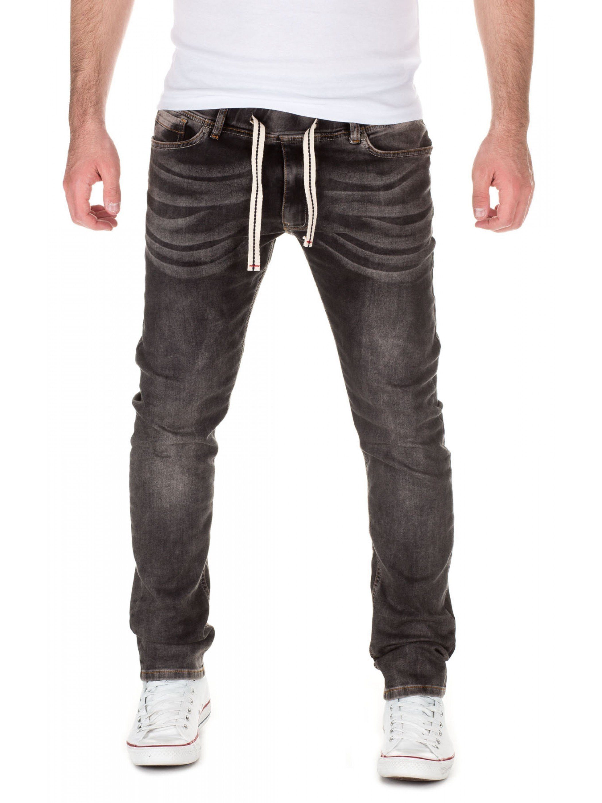 Jeans, in Jeansoptik Schmale 4020) mit Herren Slim-fit-Jeans Yazubi Blau Stretch-Anteil Sweathose Rick shadow (blue